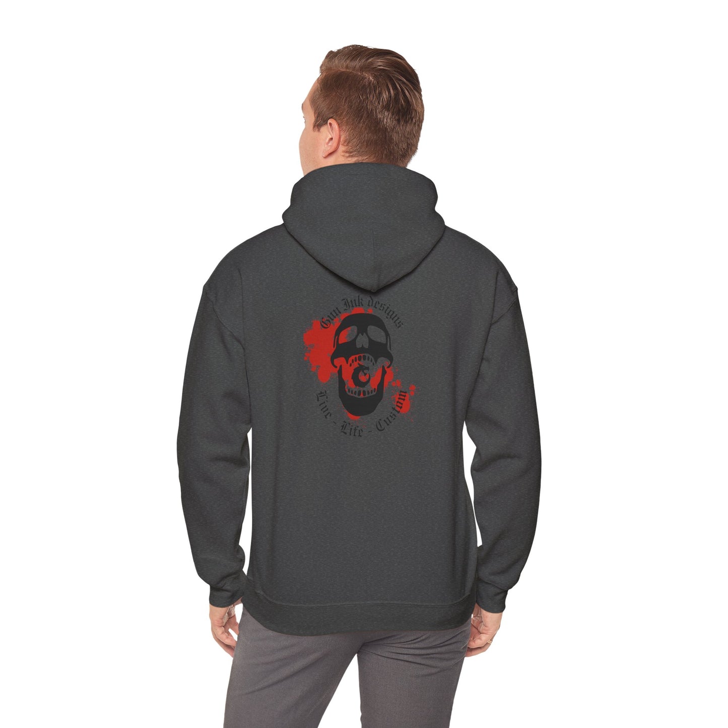 Heavy Blend™ Hooded Sweatshirt - GID Skull