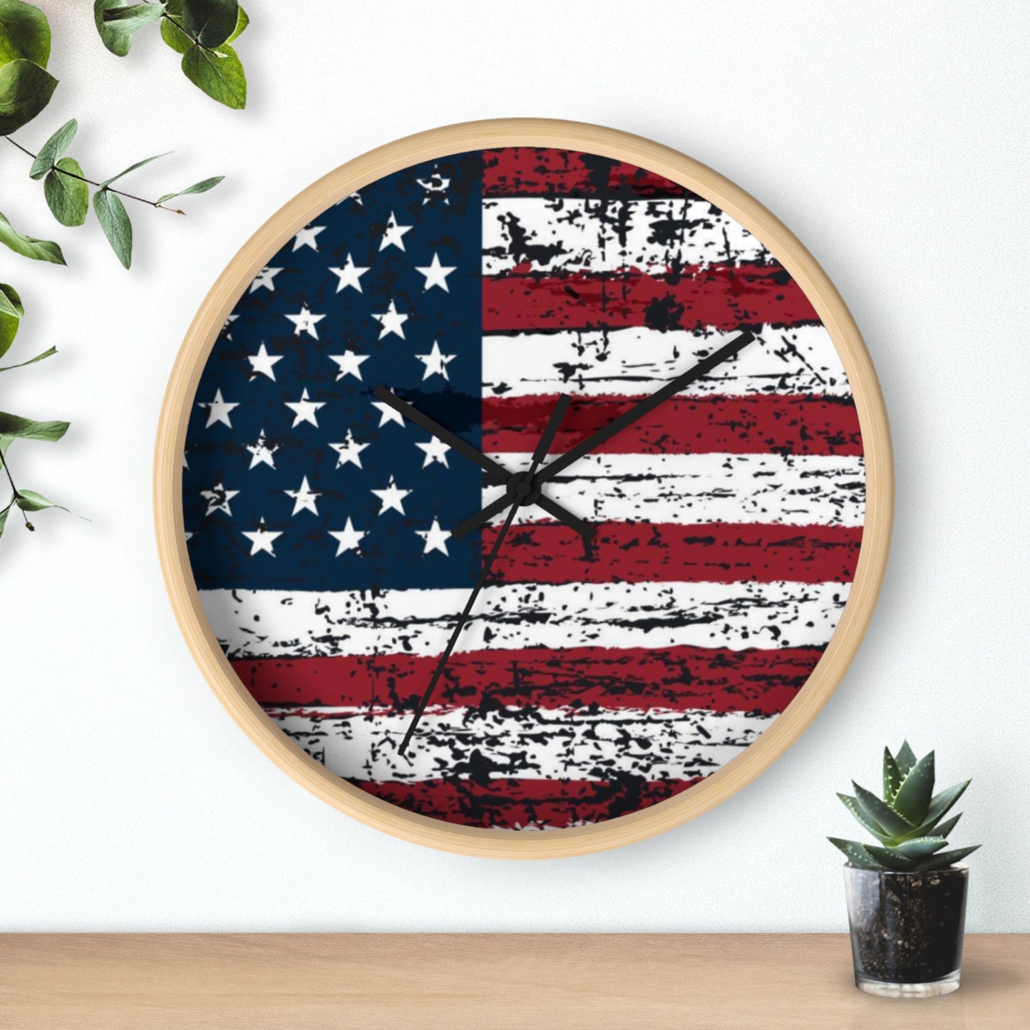 Wall Clock - Vintage Flag