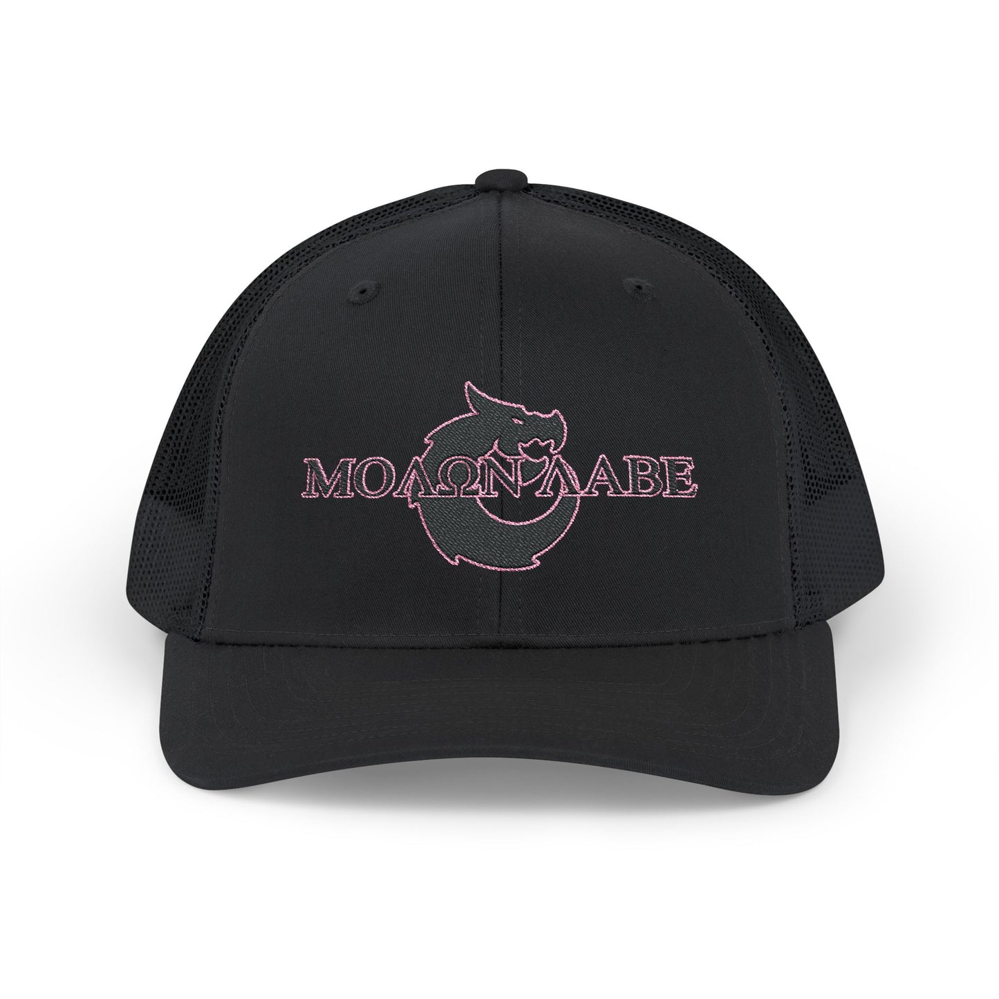 Snapback Trucker Cap - Molon Labe Pink Stitch