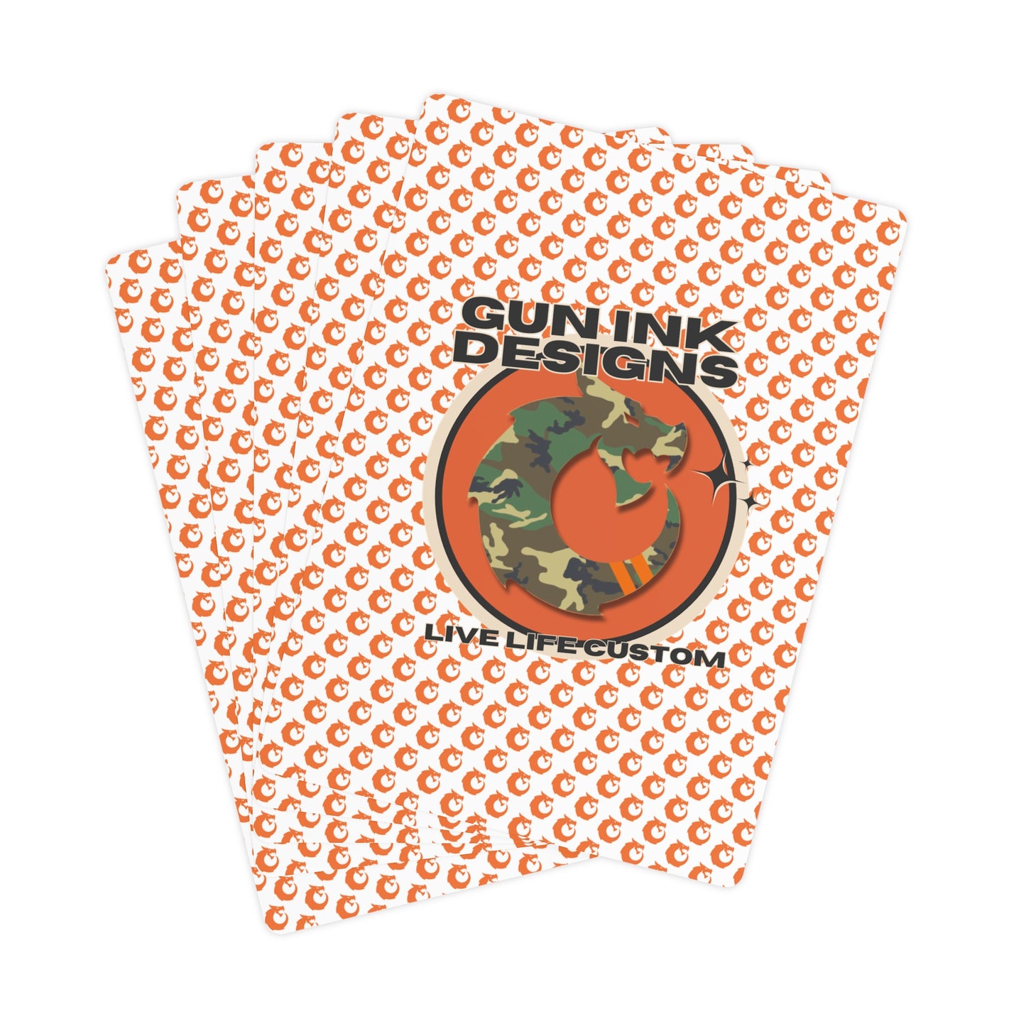 Poker Cards - Orange Dragon