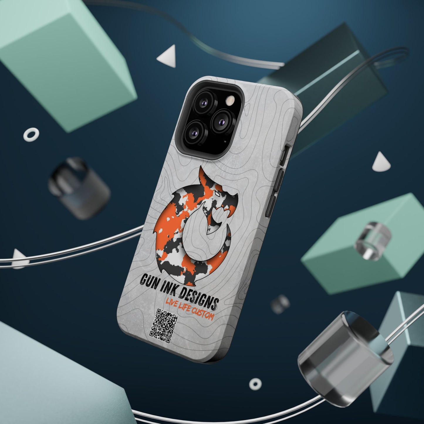 Magnetic Tough Cases - Topo QR code