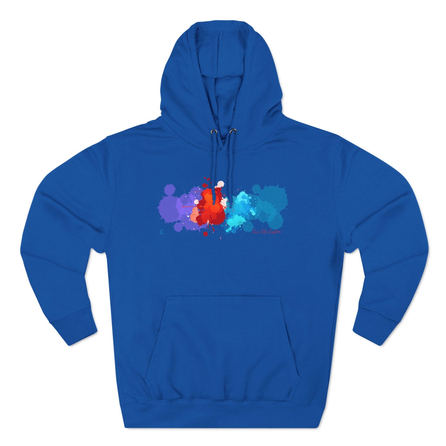 Three-Panel Fleece Hoodie - A Splash of Color