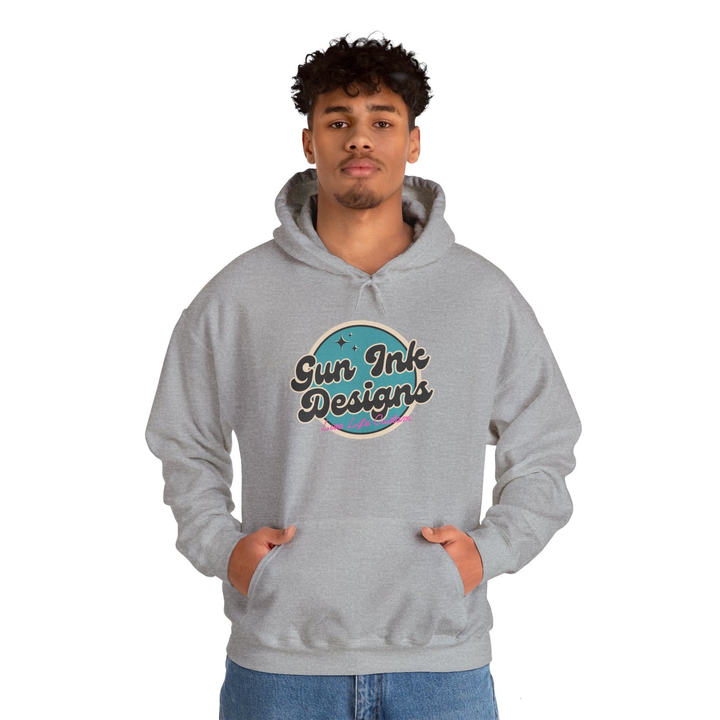 Heavy Blend™ Hooded Sweatshirt - Teal Circle