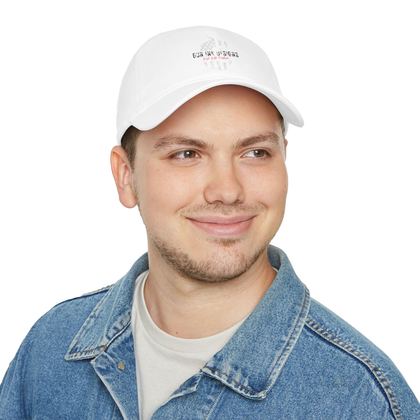 Low Profile Baseball Cap - Gray Flag Dragon
