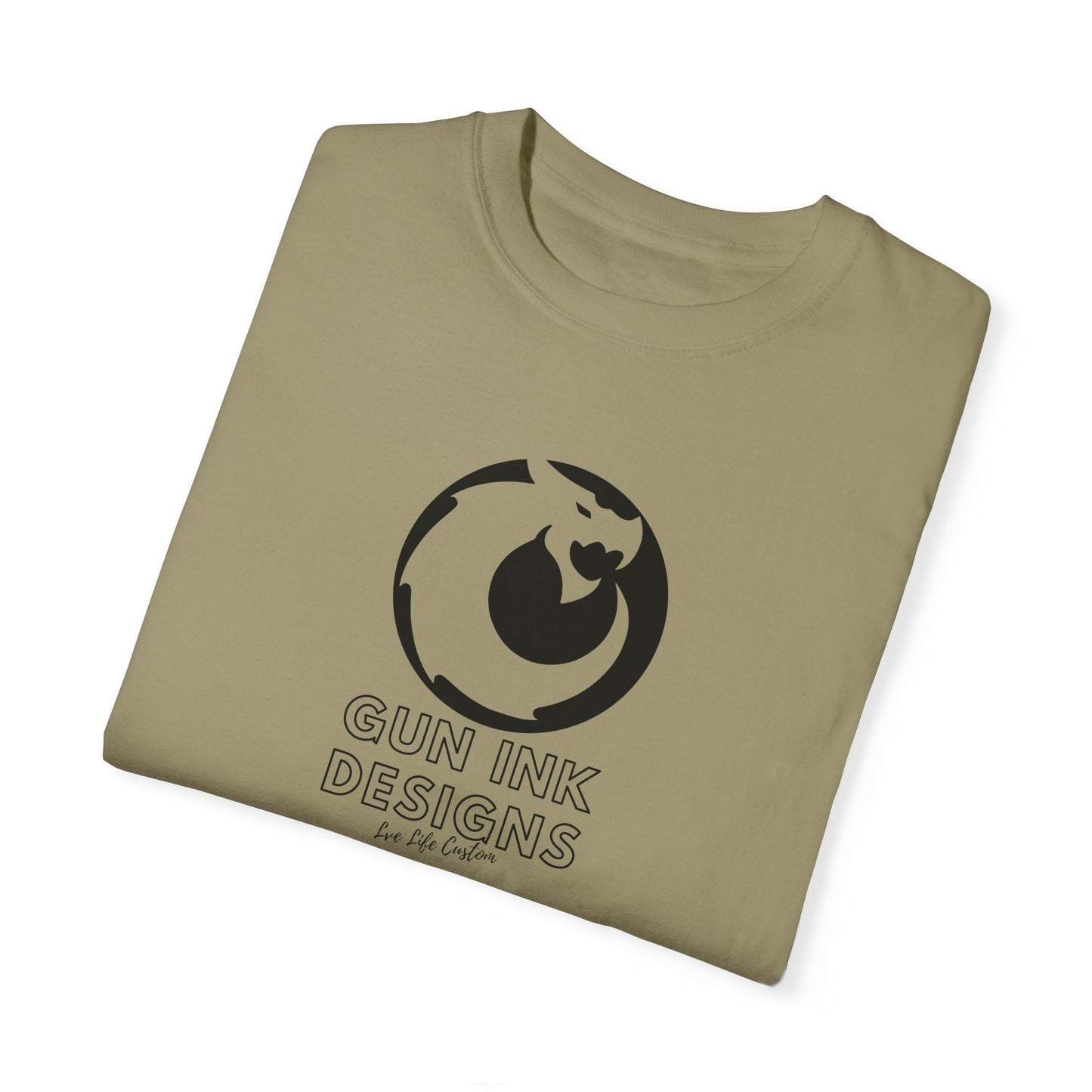 Garment-Dyed T-shirt - Black Circle Dragon