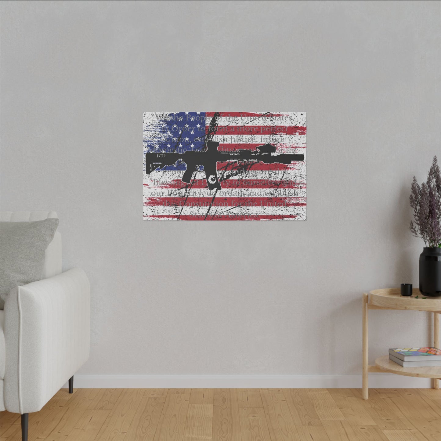 36X24 Matte Canvas, Stretched, 0.75" - We The People