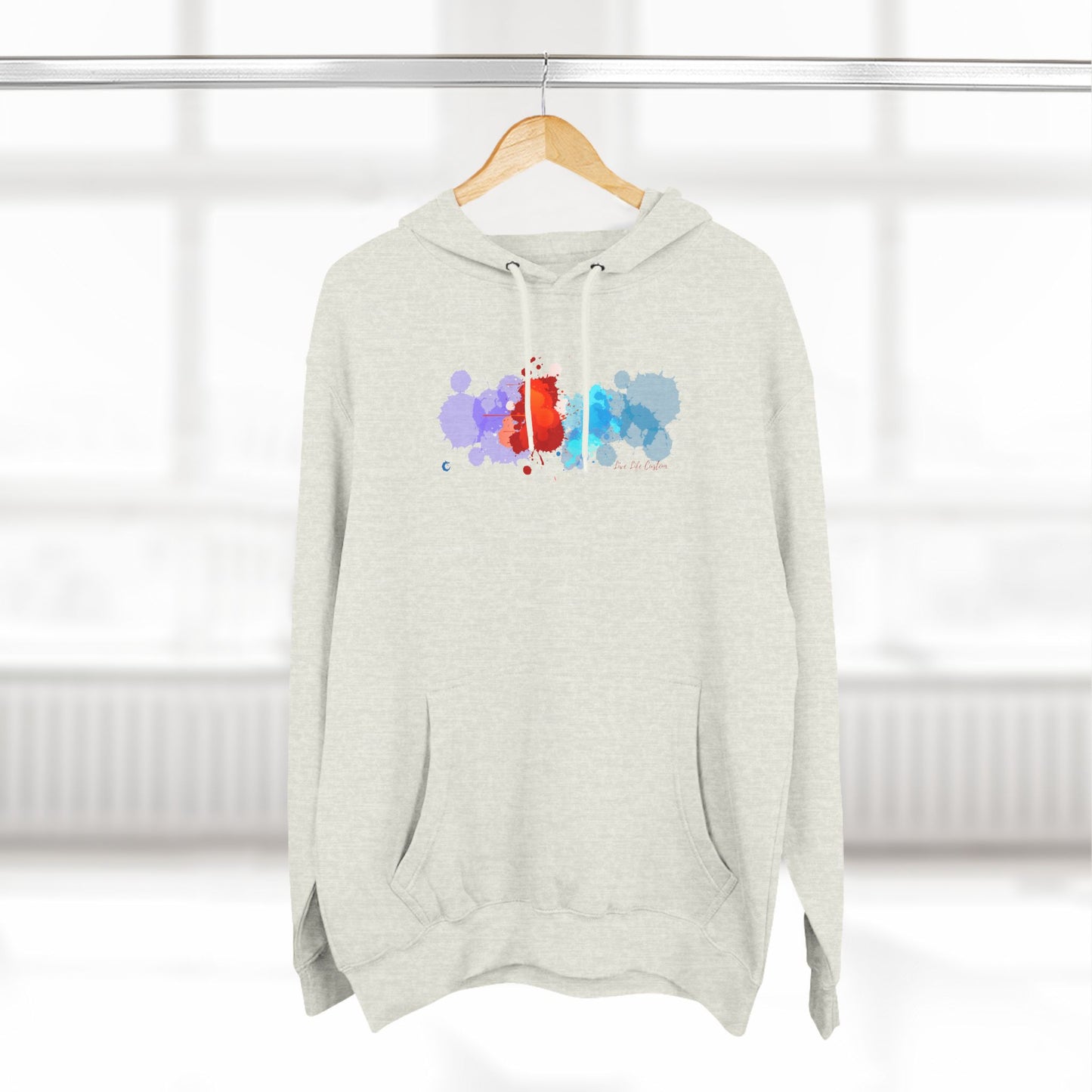 Three-Panel Fleece Hoodie - A Splash of Color