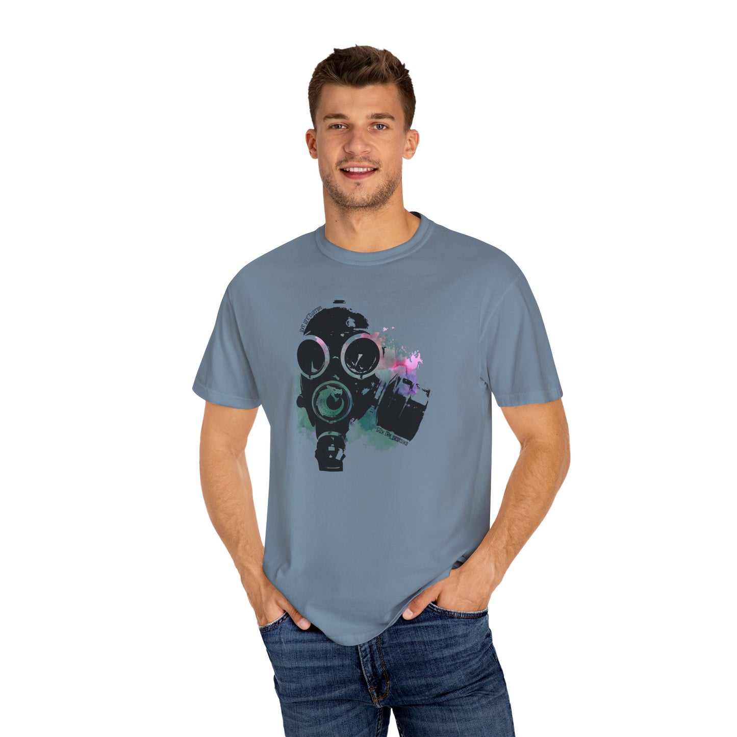 Garment-Dyed T-shirt - Gas Mask 1