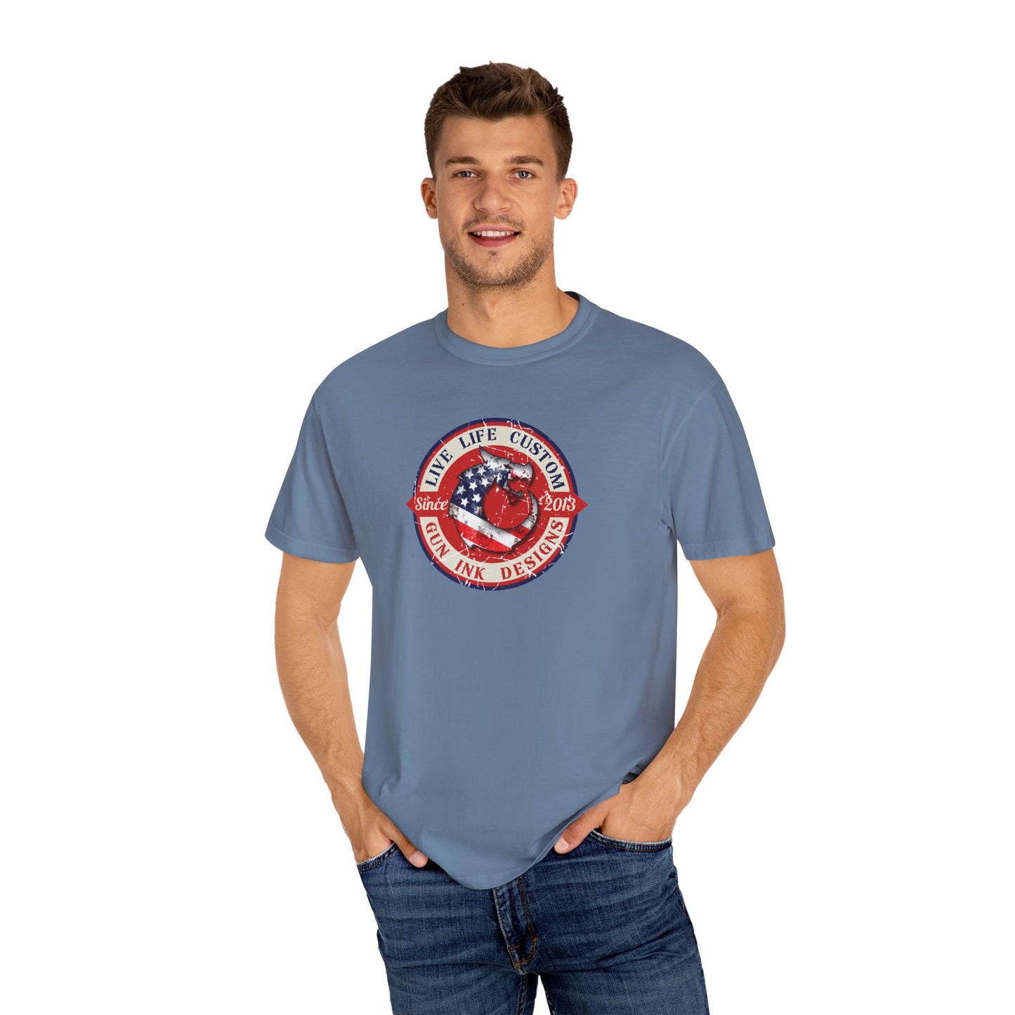 Garment-Dyed T-shirt - LLC Red Circle