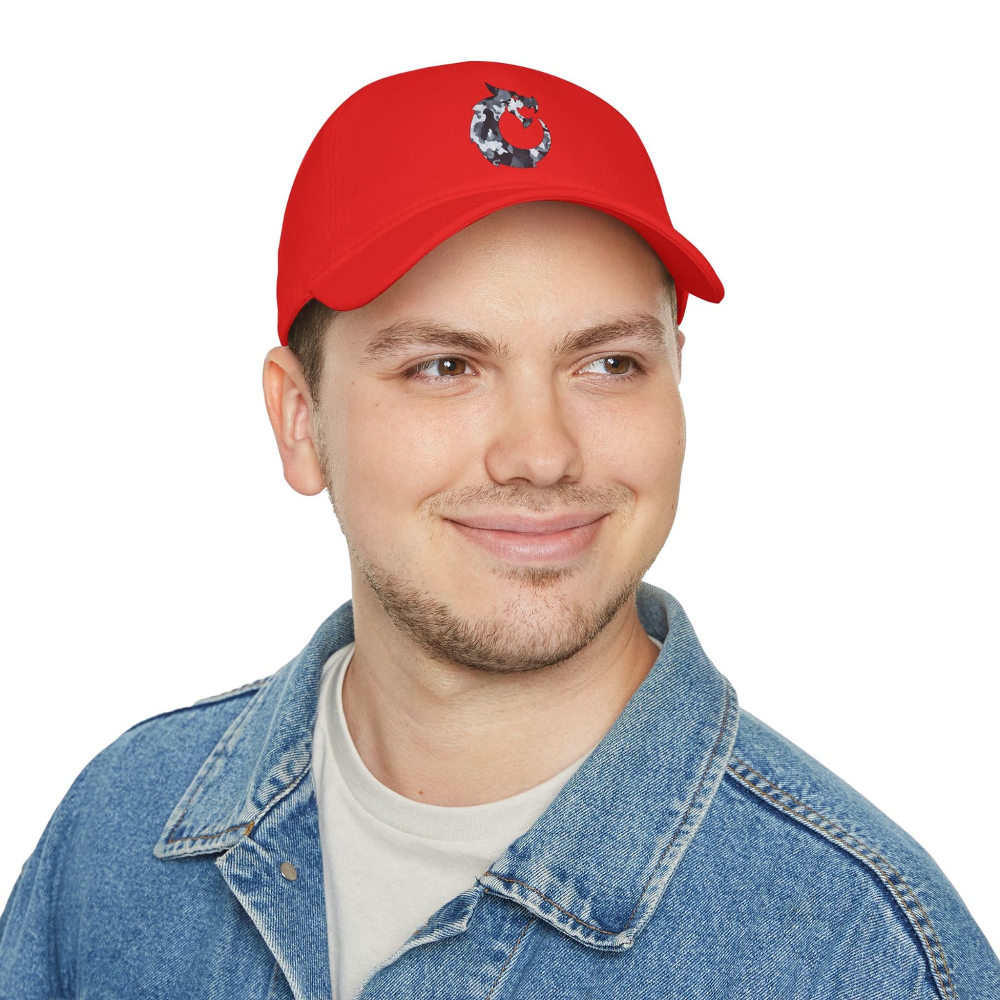 Low Profile Baseball Cap - Gray Camo Dragon