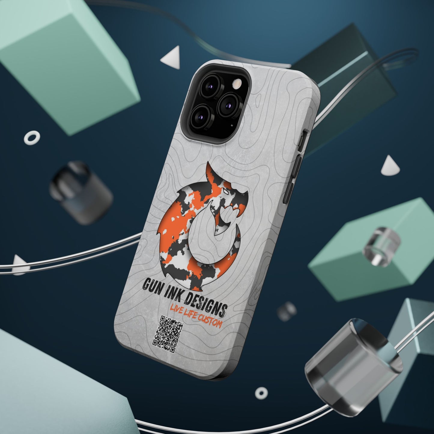 Magnetic Tough Cases - Topo QR code