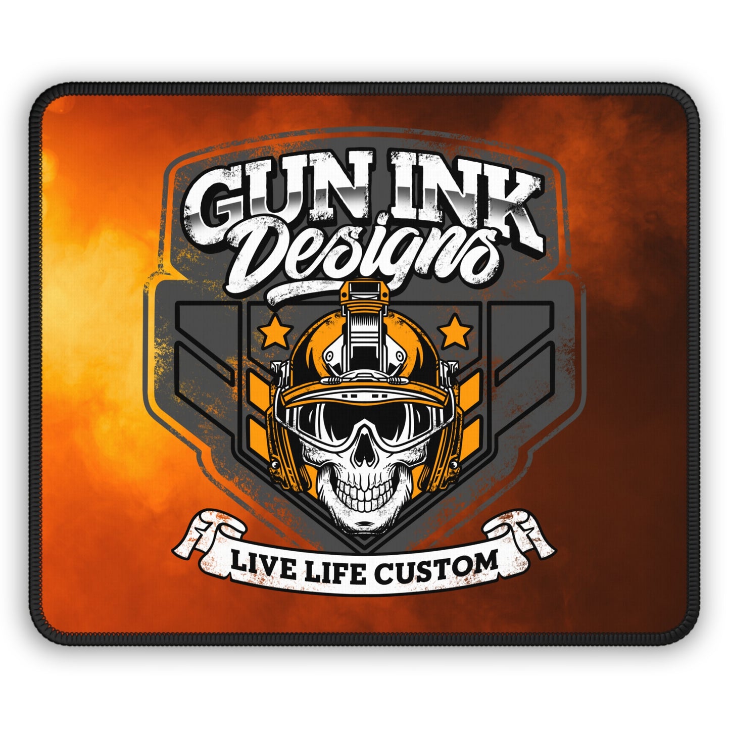 Gaming Mouse Pad - Gun Ink Helmet