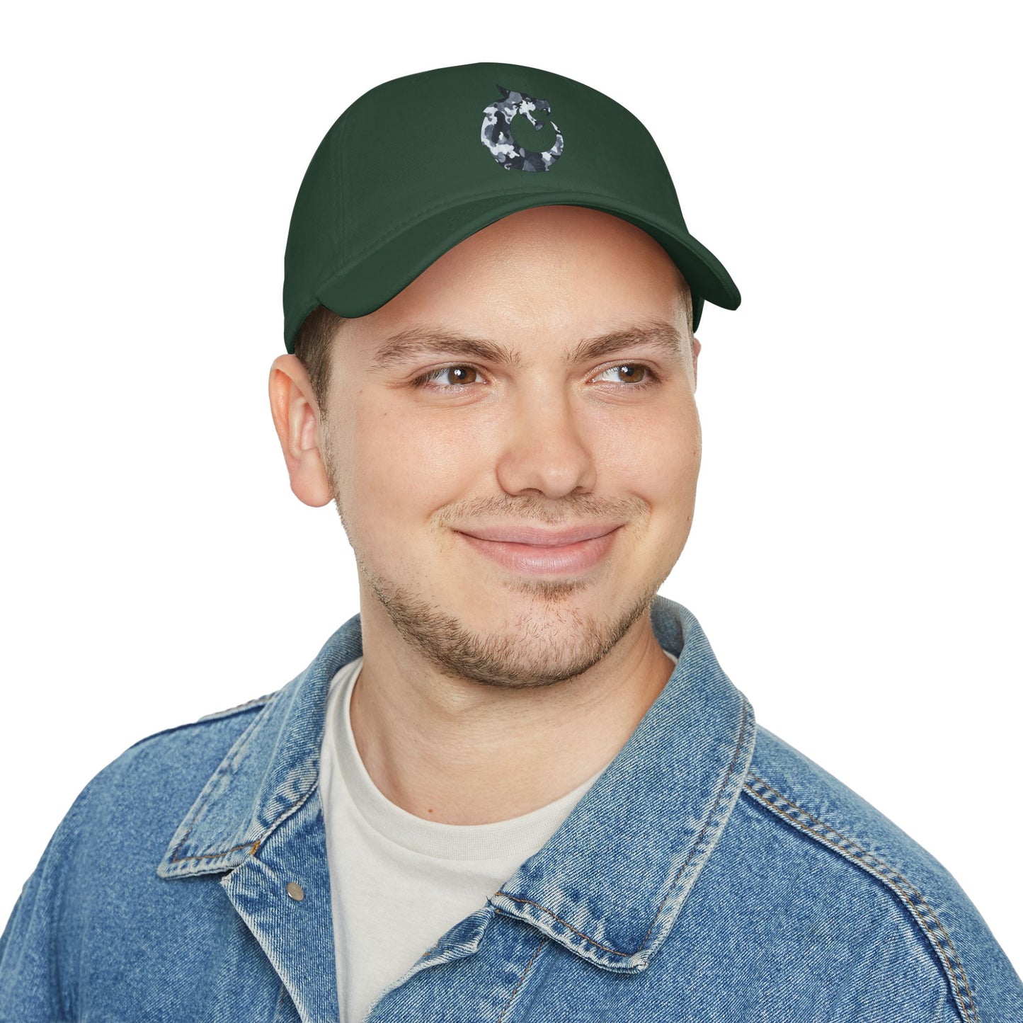 Low Profile Baseball Cap - Gray Camo Dragon