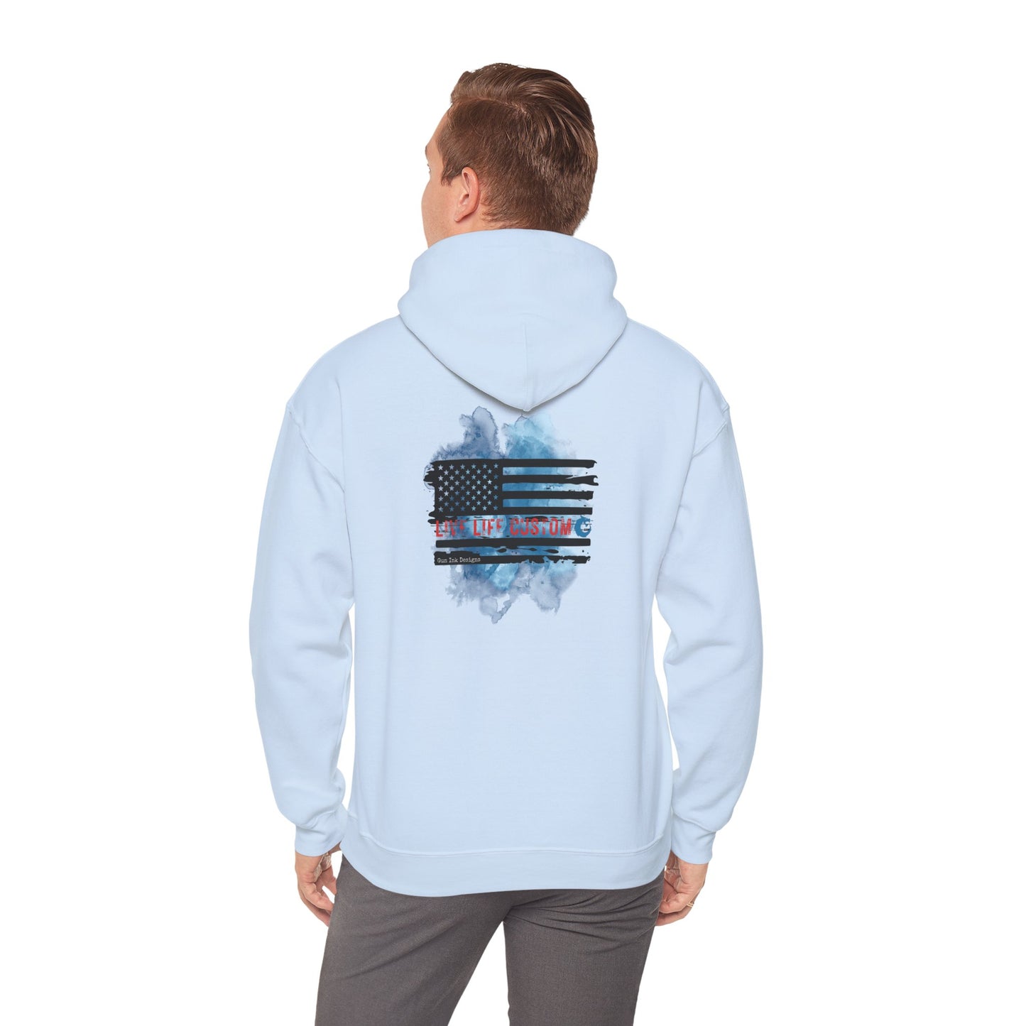 Heavy Blend™ Hooded Sweatshirt - Water Color Flag