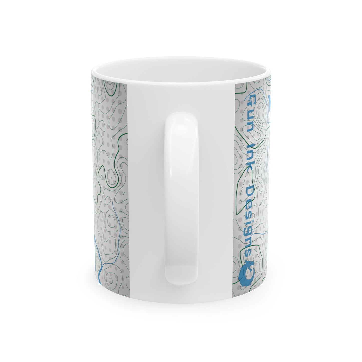 Topographic Ceramic Mug – Perfect for Outdoor Enthusiasts & Coffee Lovers