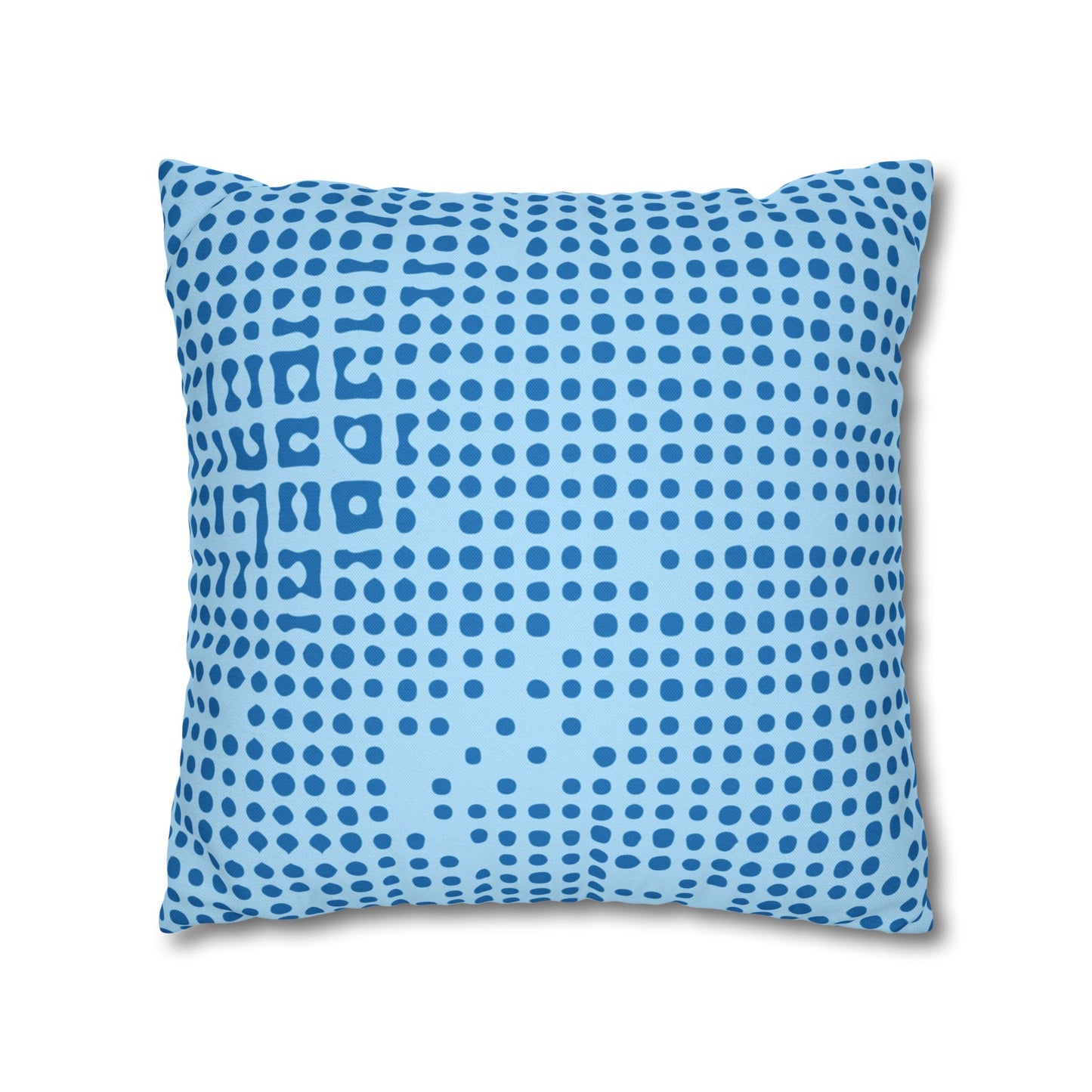 Spun Polyester Square Pillowcase - Blue Tech