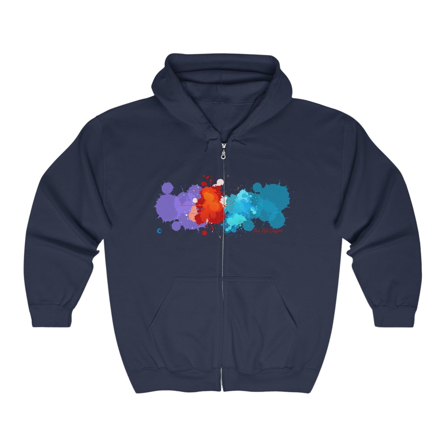 Heavy Blend™ Full Zip Hooded Sweatshirt - A splash of Color