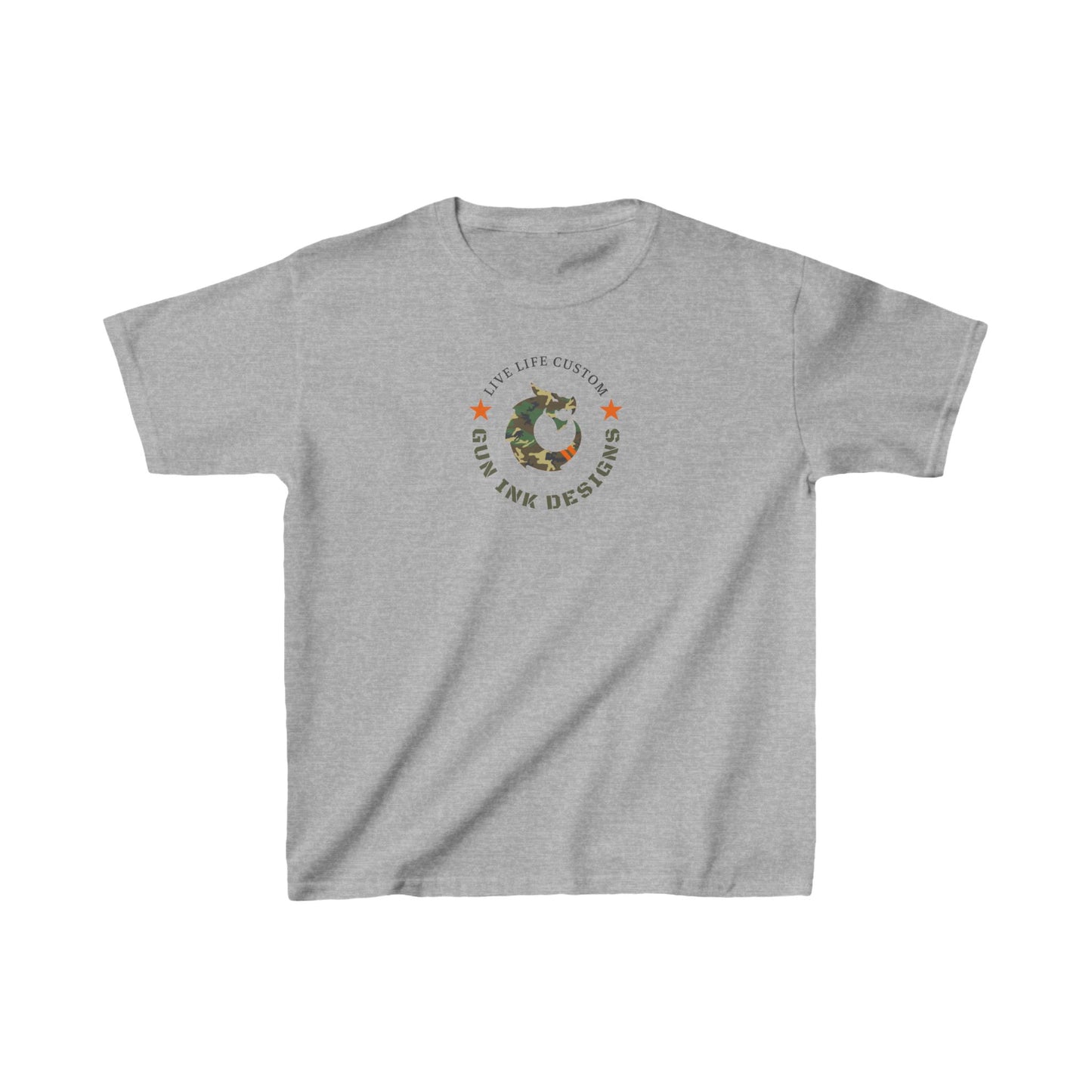 Kids Heavy Cotton™ Tee - Camo Dragon