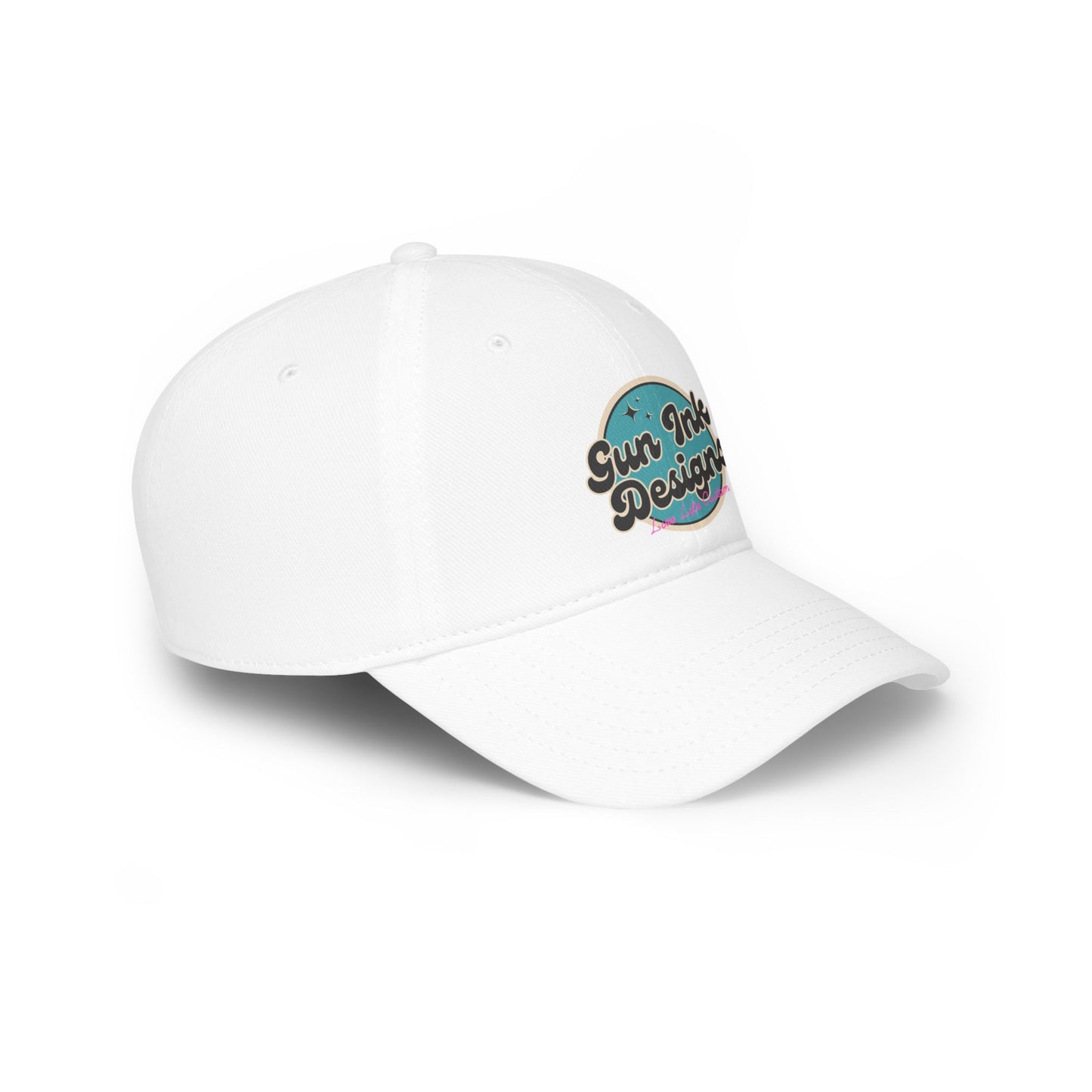 Low Profile Baseball Cap - Teal Circle