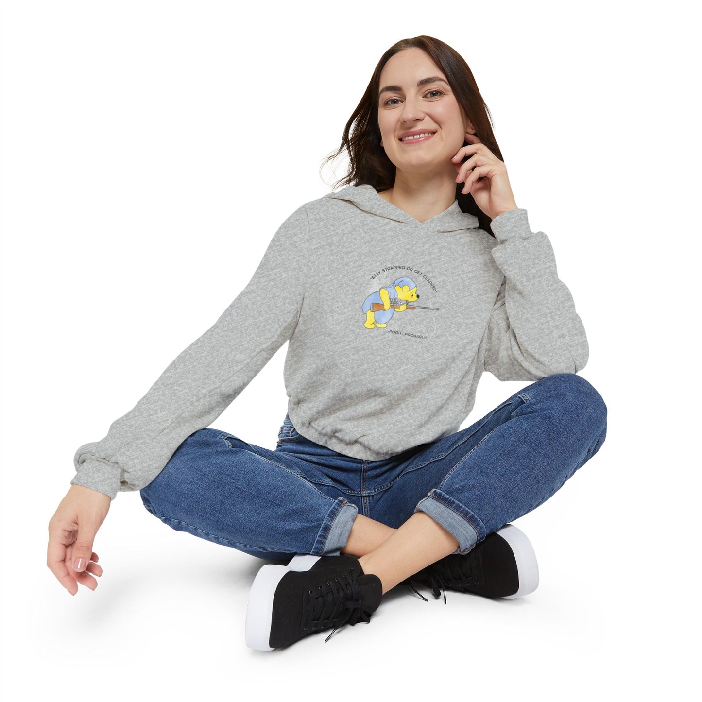 Women's Cinched Bottom Hoodie - Stay strapped