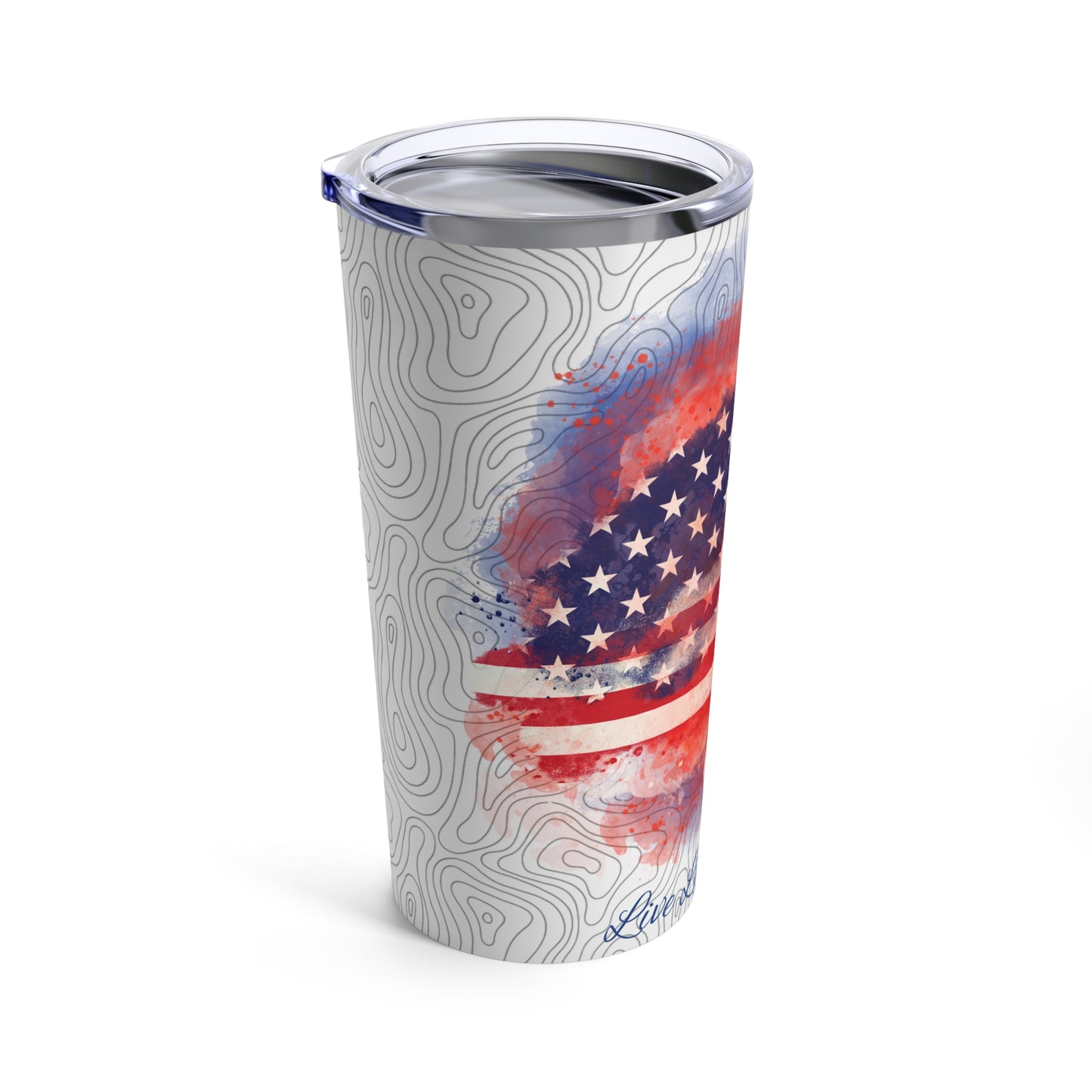 Tumbler 20oz - Watercolor flag
