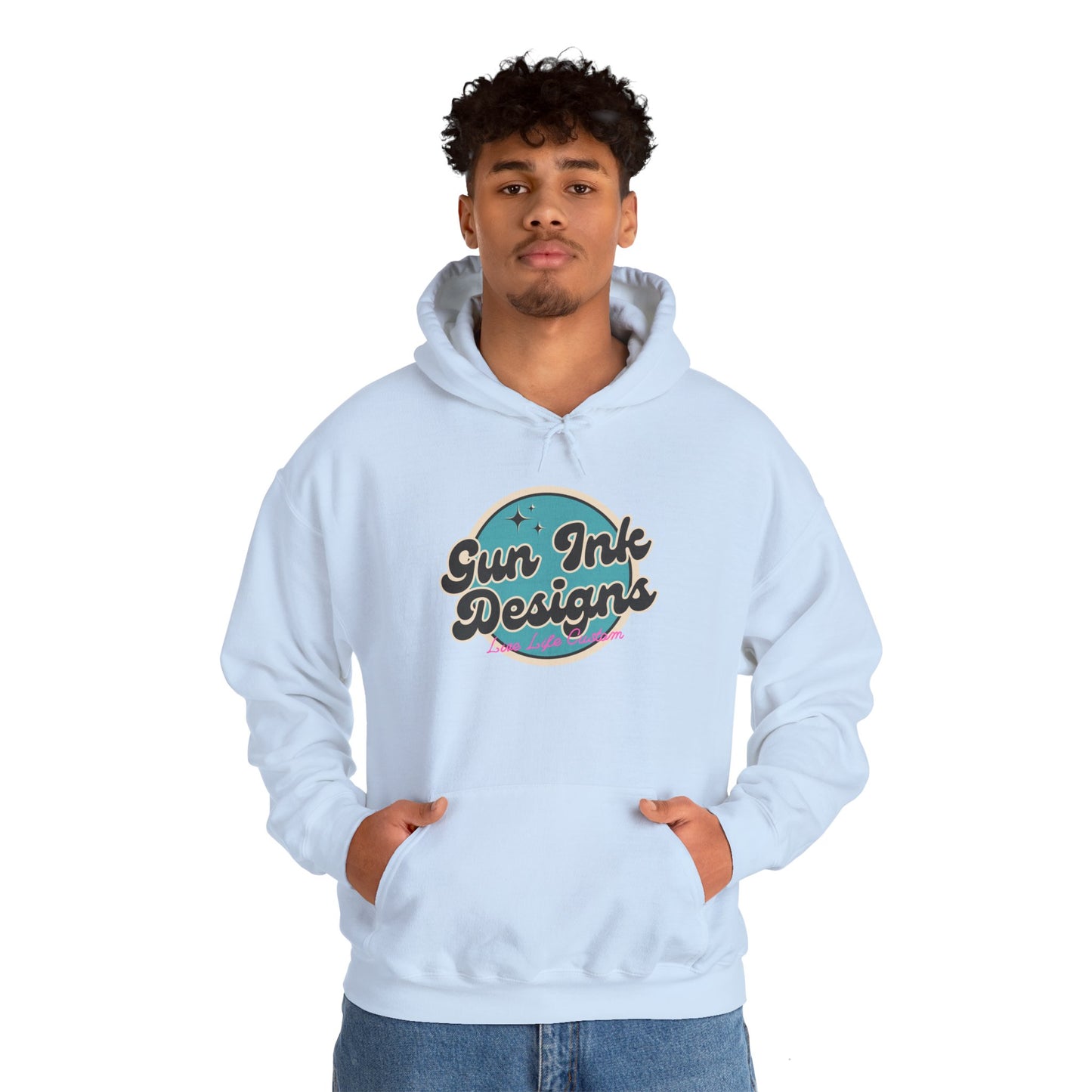 Heavy Blend™ Hooded Sweatshirt - Teal Circle