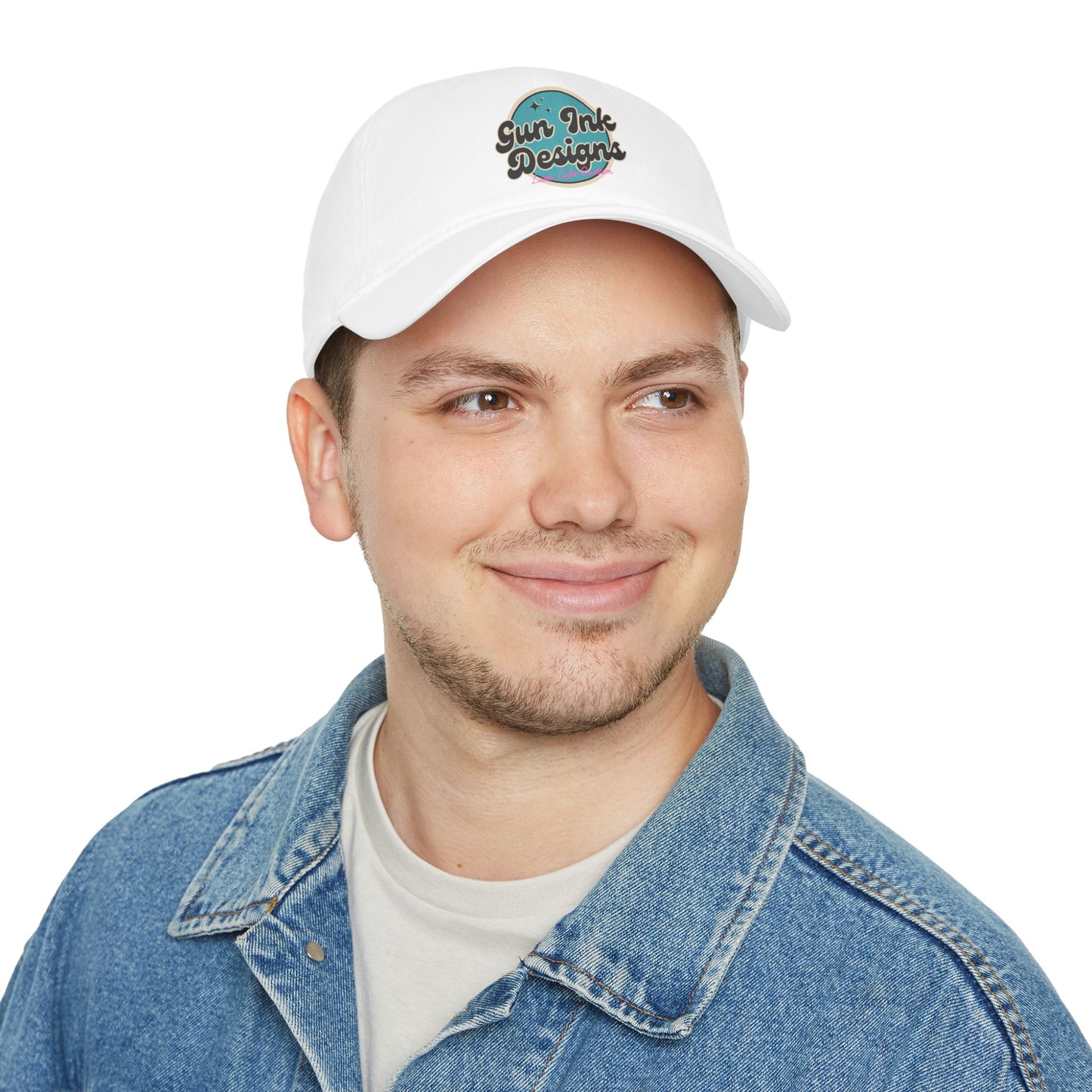 Low Profile Baseball Cap - Teal Circle