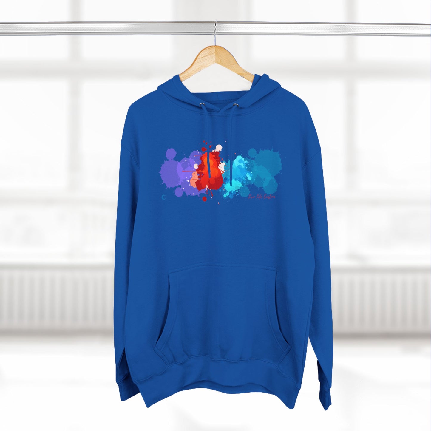 Three-Panel Fleece Hoodie - A Splash of Color