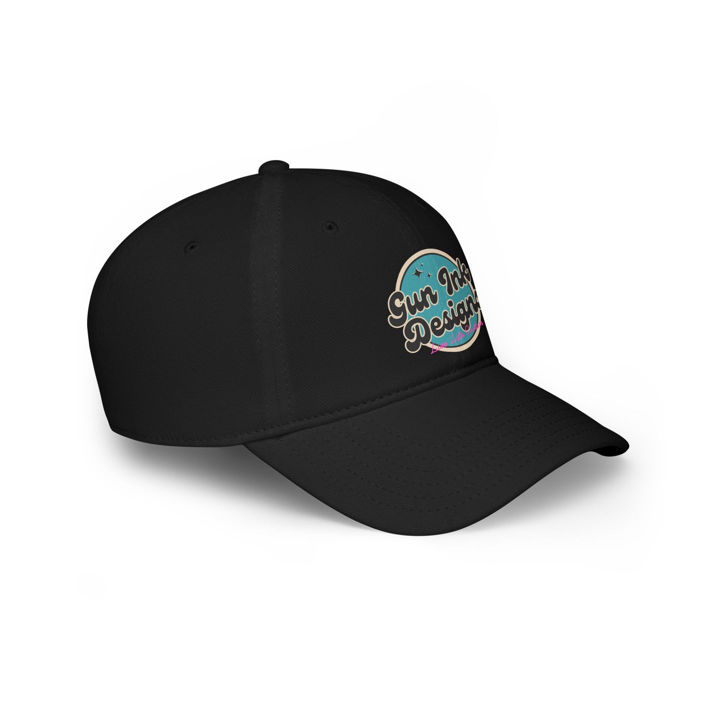 Low Profile Baseball Cap - Teal Circle
