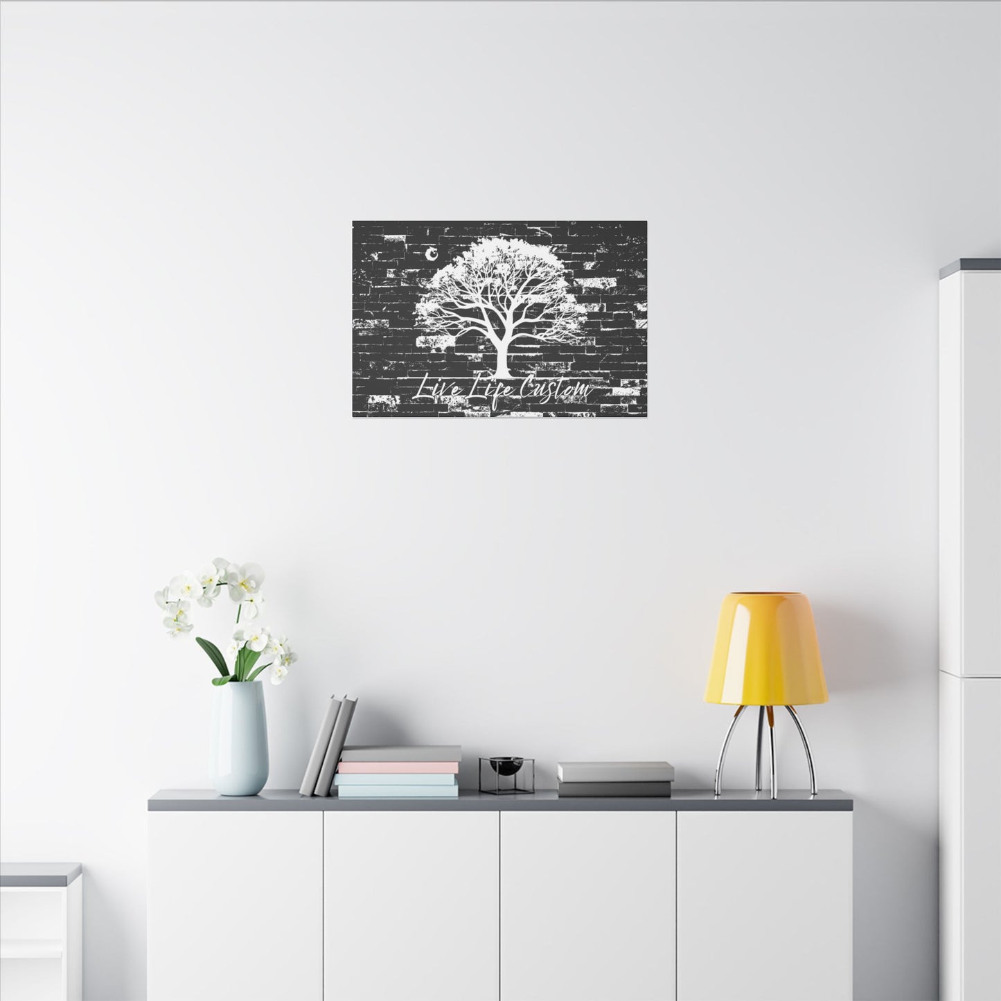 36X24 Matte Canvas, Stretched, 0.75" - White Tree