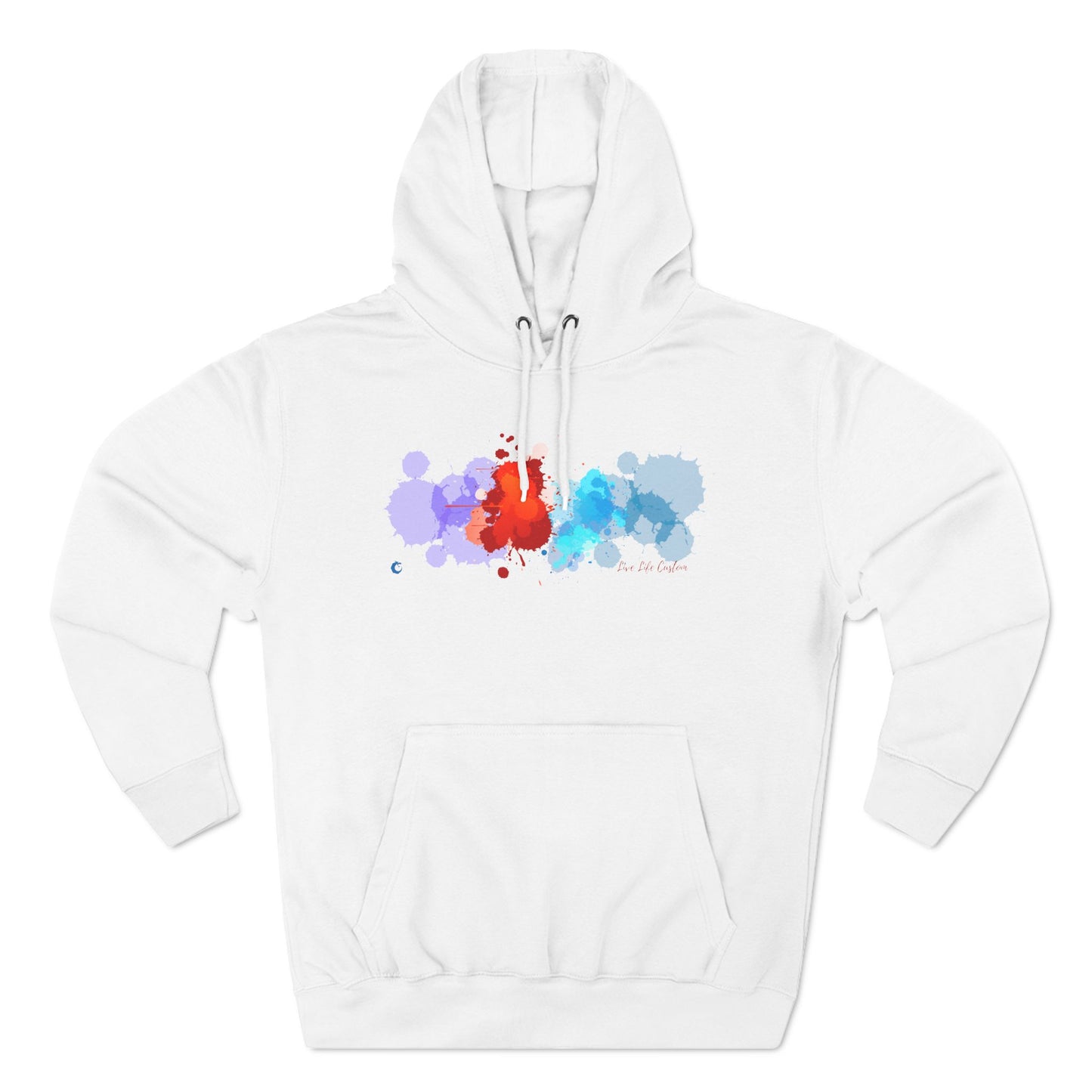 Three-Panel Fleece Hoodie - A Splash of Color