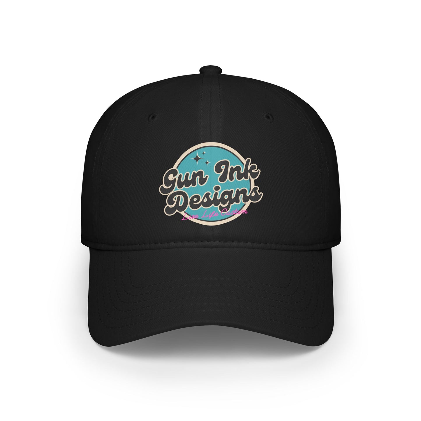 Low Profile Baseball Cap - Teal Circle