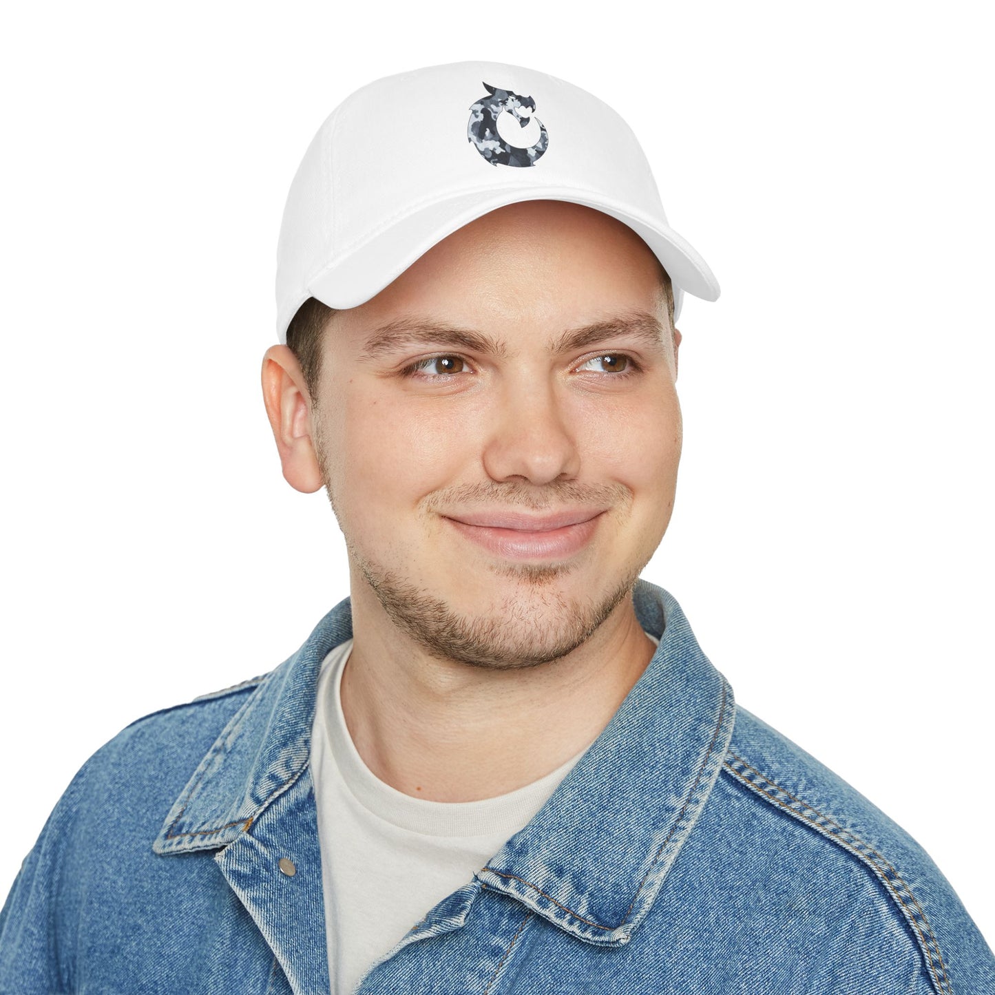 Low Profile Baseball Cap - Gray Camo Dragon
