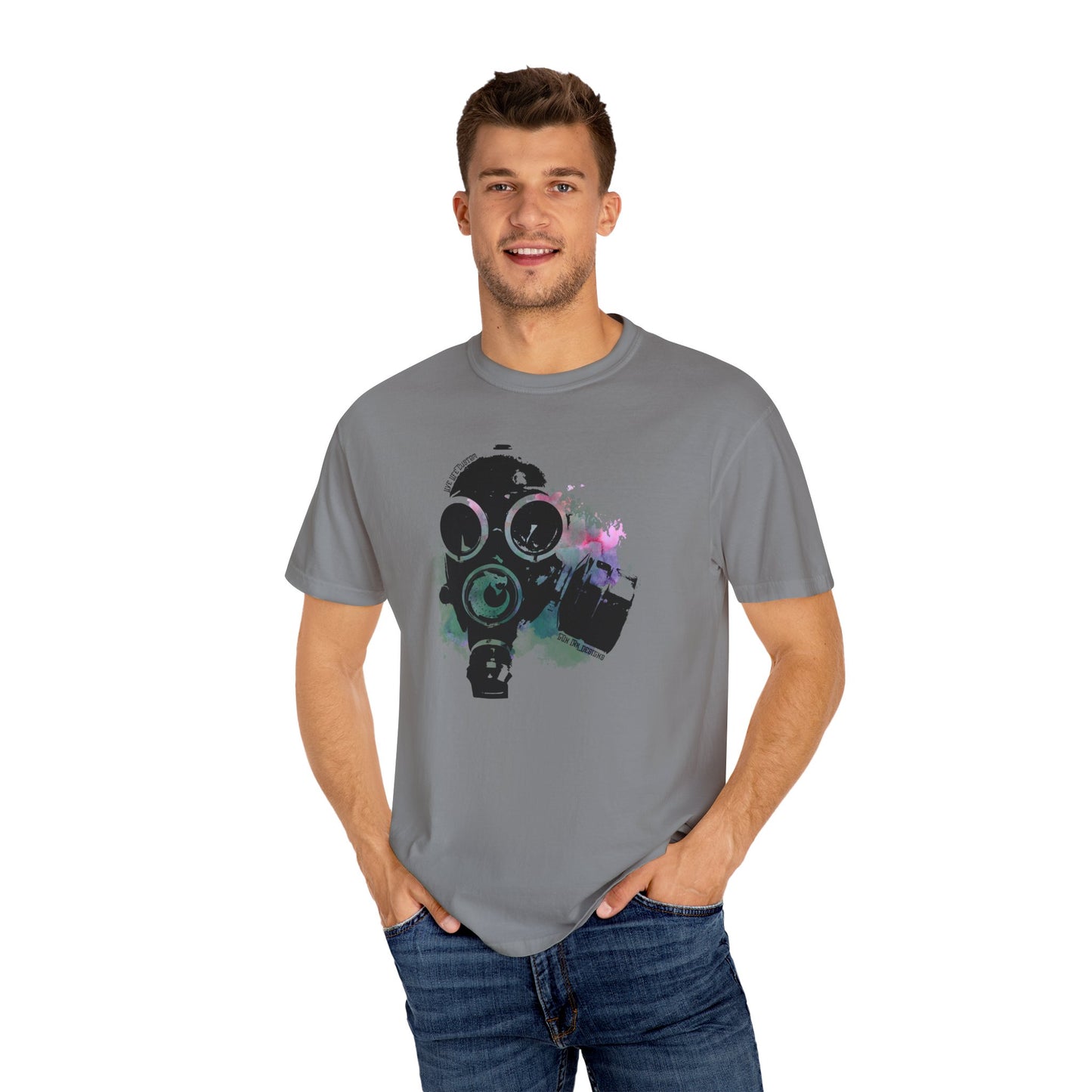 Garment-Dyed T-shirt - Gas Mask 1