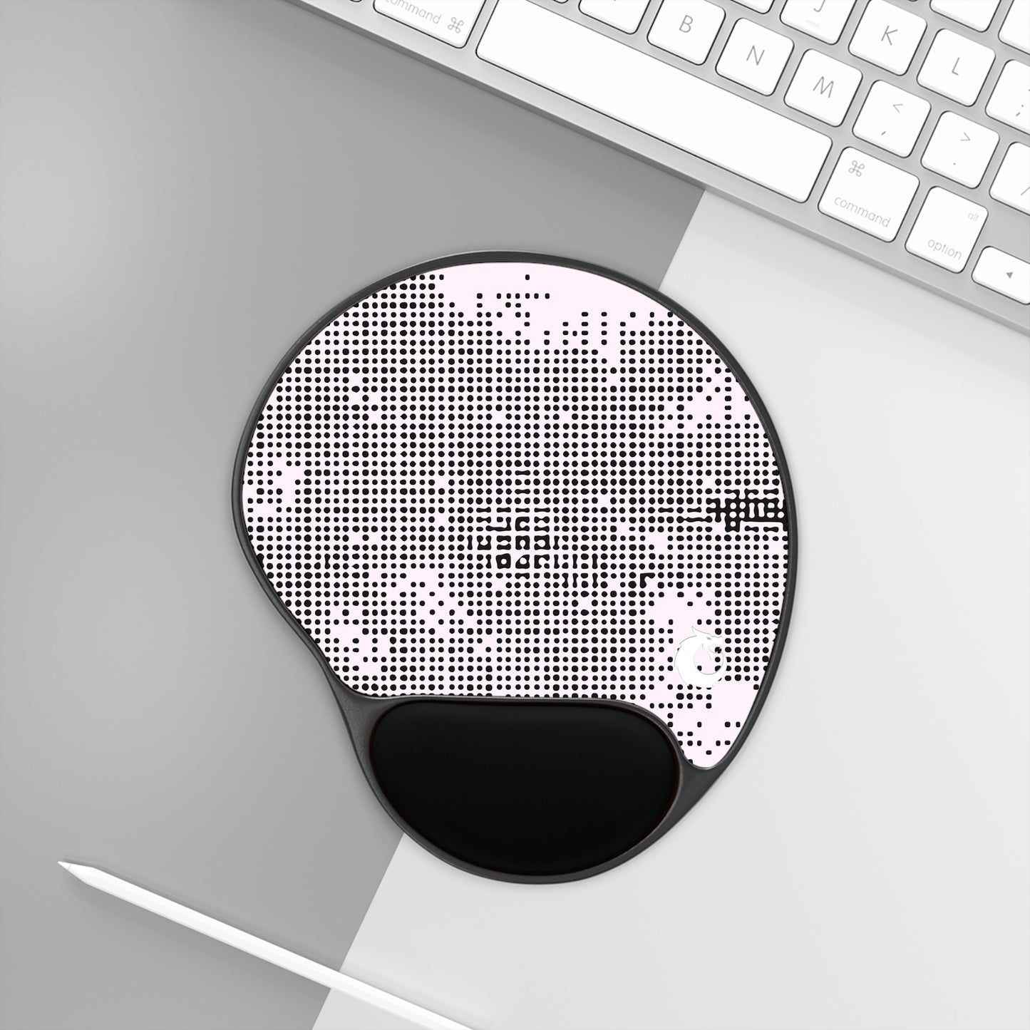 Mouse Pad With Wrist Rest - Pink Tech