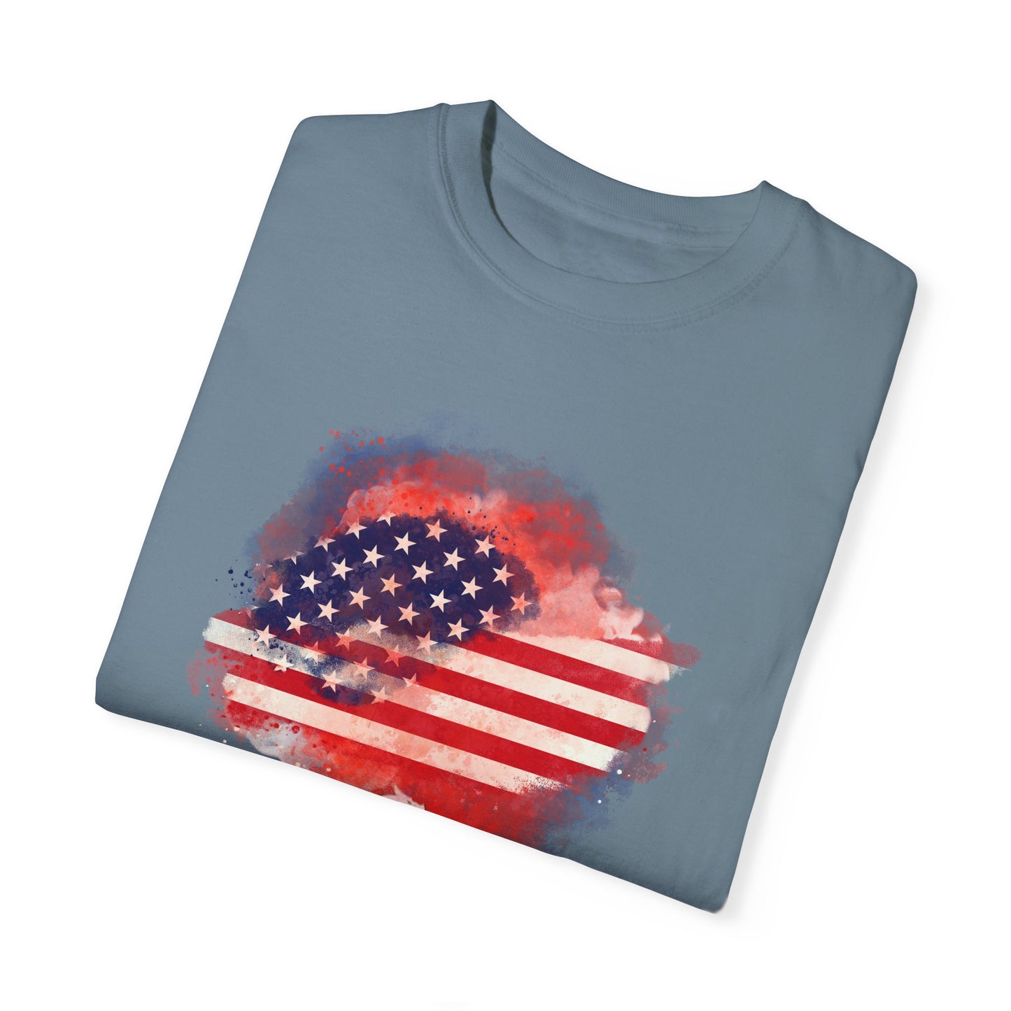 Garment-Dyed T-shirt - Watercolor Flag