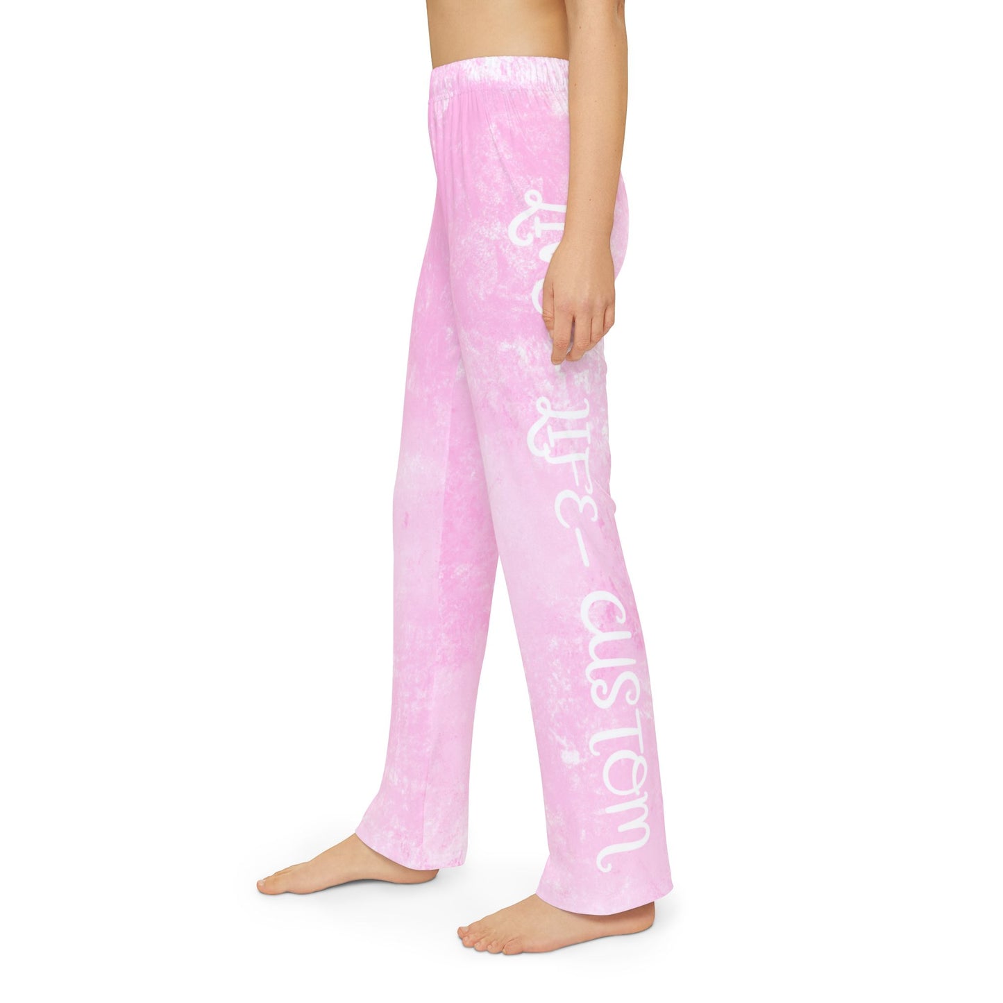 Kids Pajama Pants - Live Life custom pink