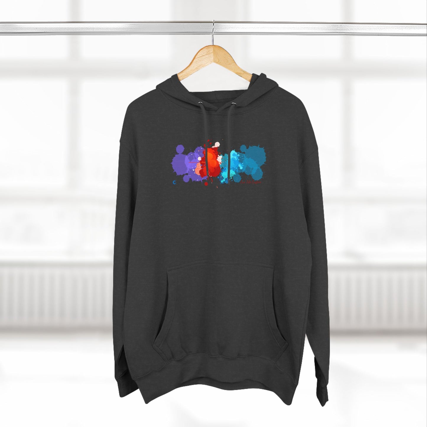Three-Panel Fleece Hoodie - A Splash of Color