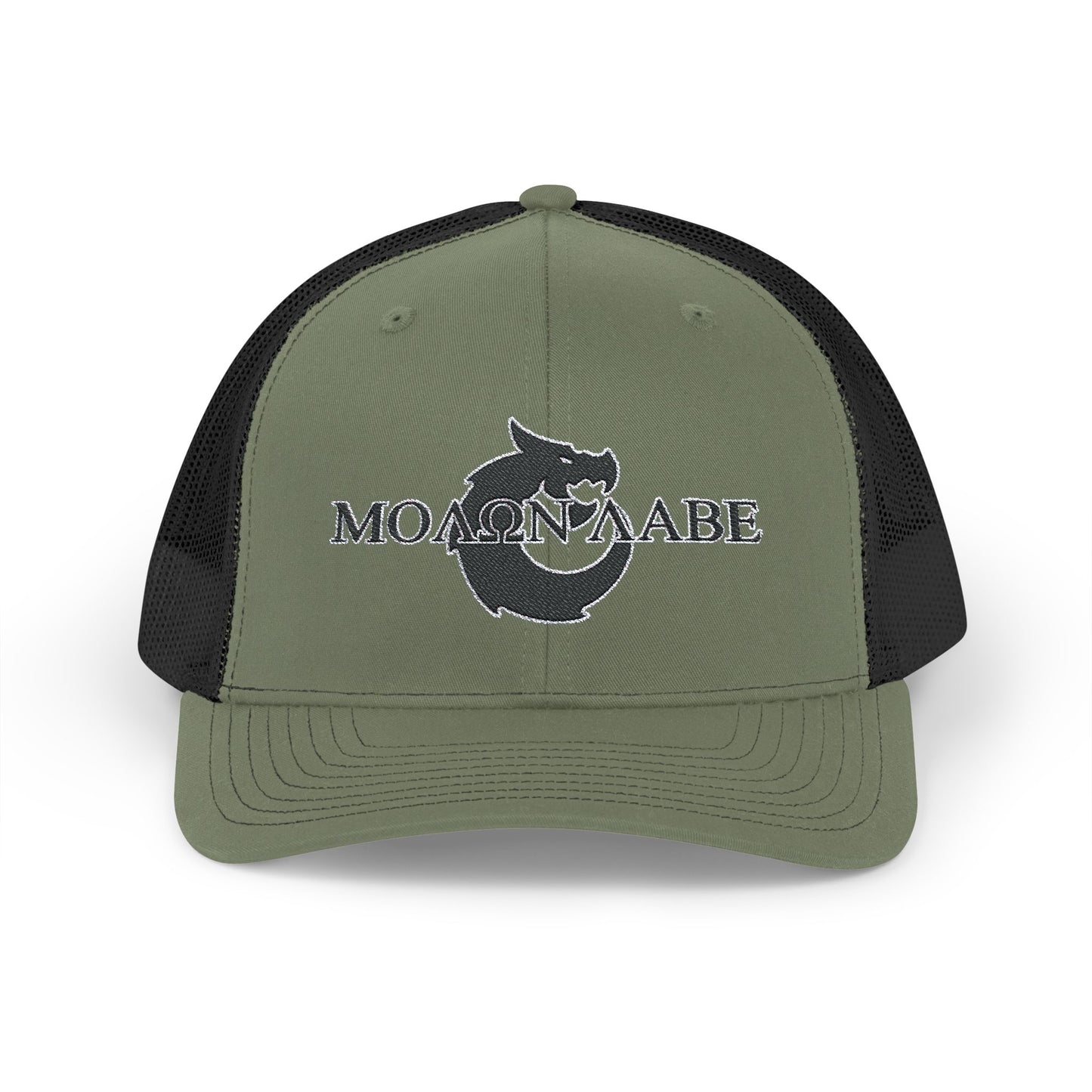 Snapback Trucker Cap - Molon Labe Dragon