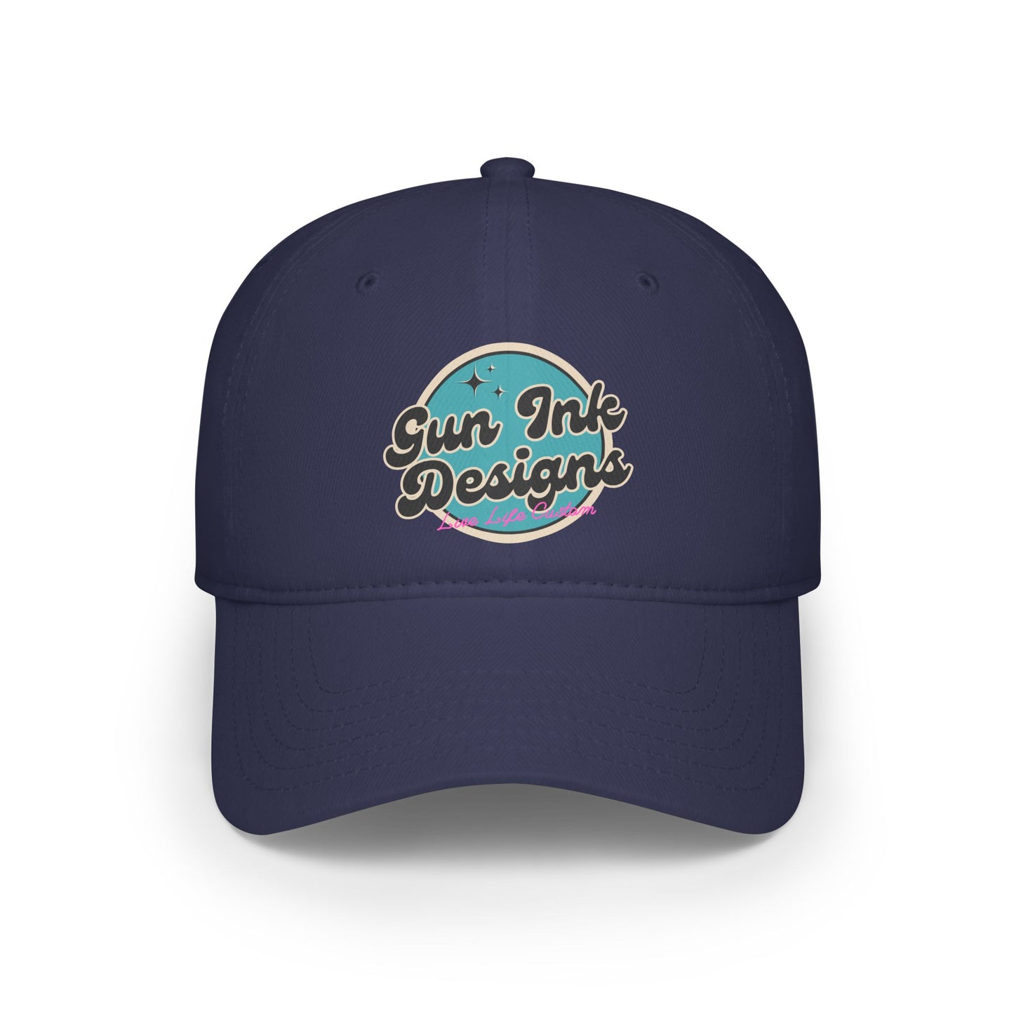 Low Profile Baseball Cap - Teal Circle