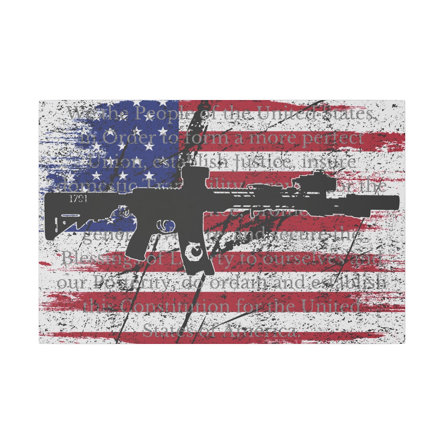 36X24 Matte Canvas, Stretched, 0.75" - We The People