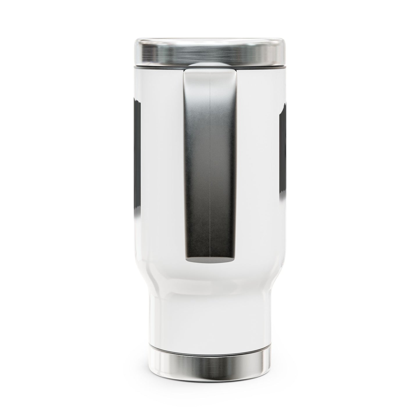 Stainless Steel Travel Mug with Handle, 14oz - Torn Paper