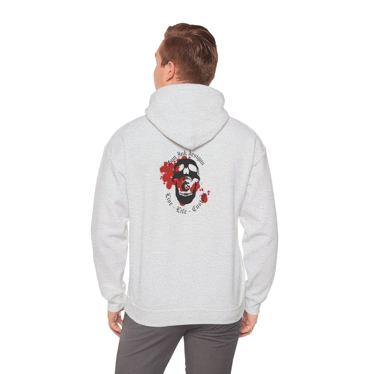Heavy Blend™ Hooded Sweatshirt - GID Skull