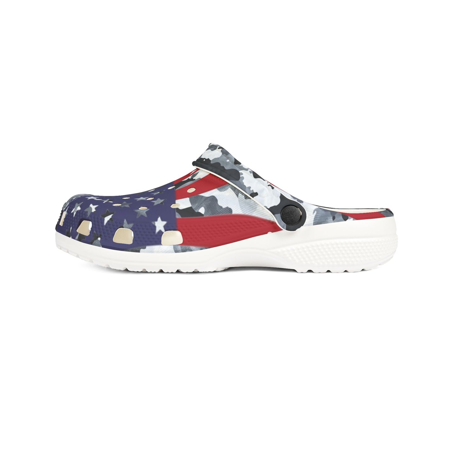 Patriotic Camouflage EVA Foam Rubber Clogs for Comfort and Style
