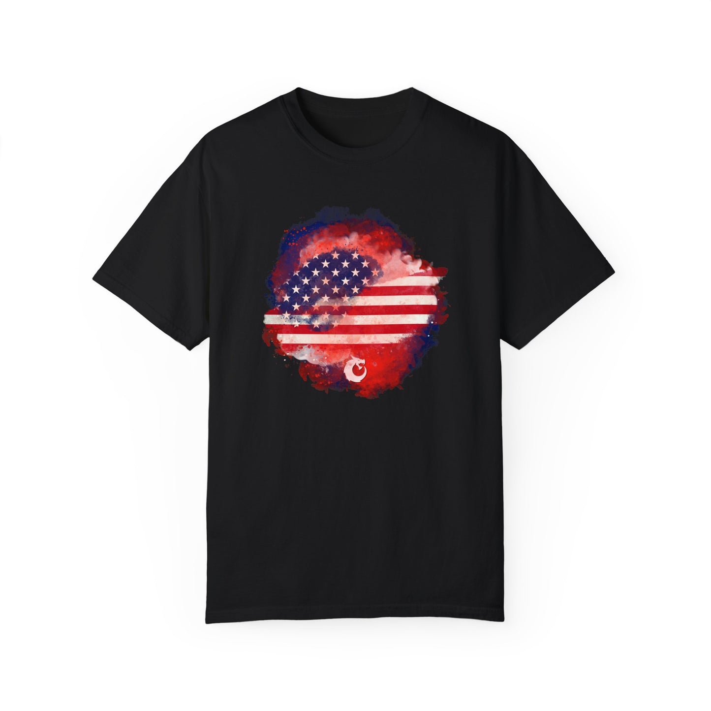 Garment-Dyed T-shirt - Watercolor Flag