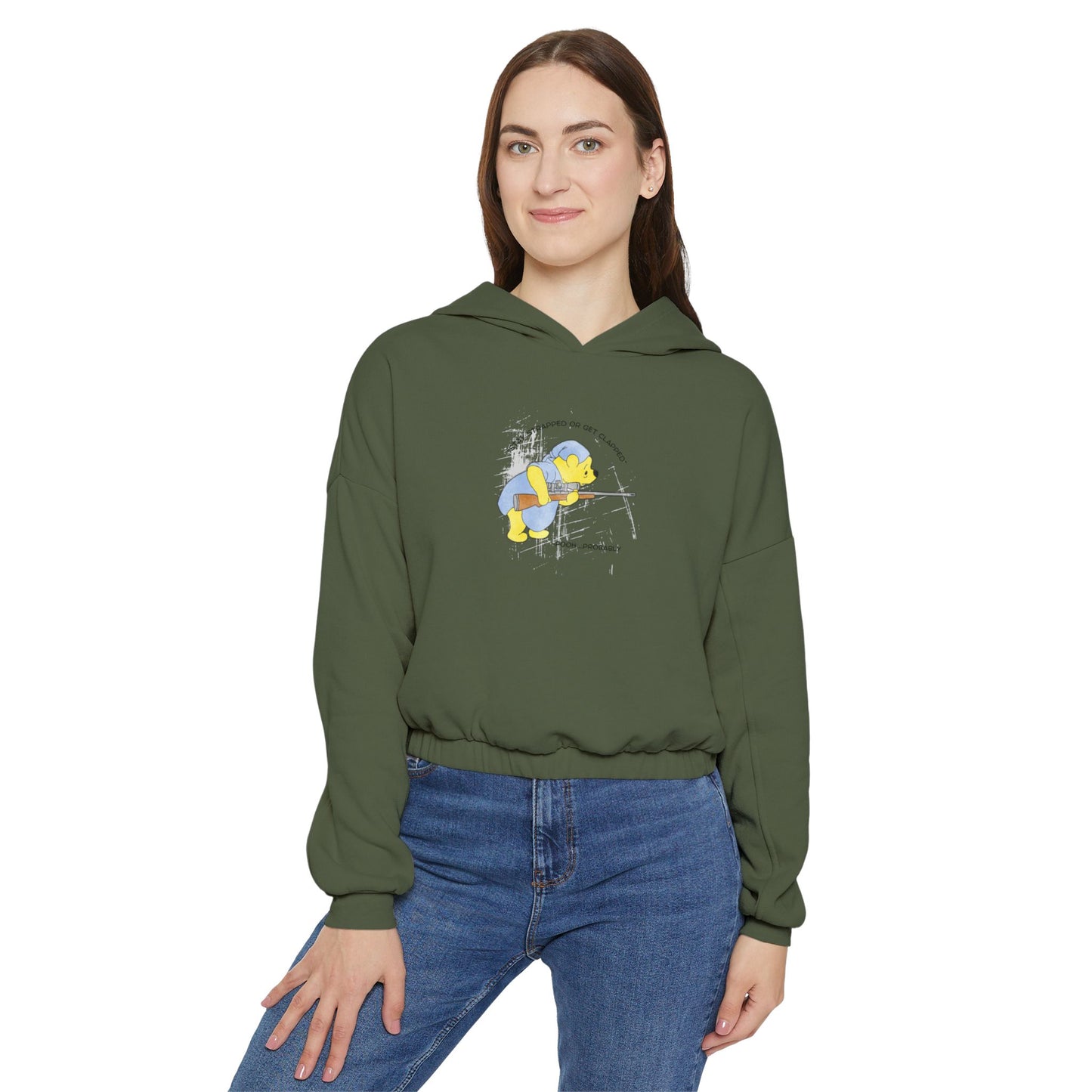 Women's Cinched Bottom Hoodie - Stay strapped