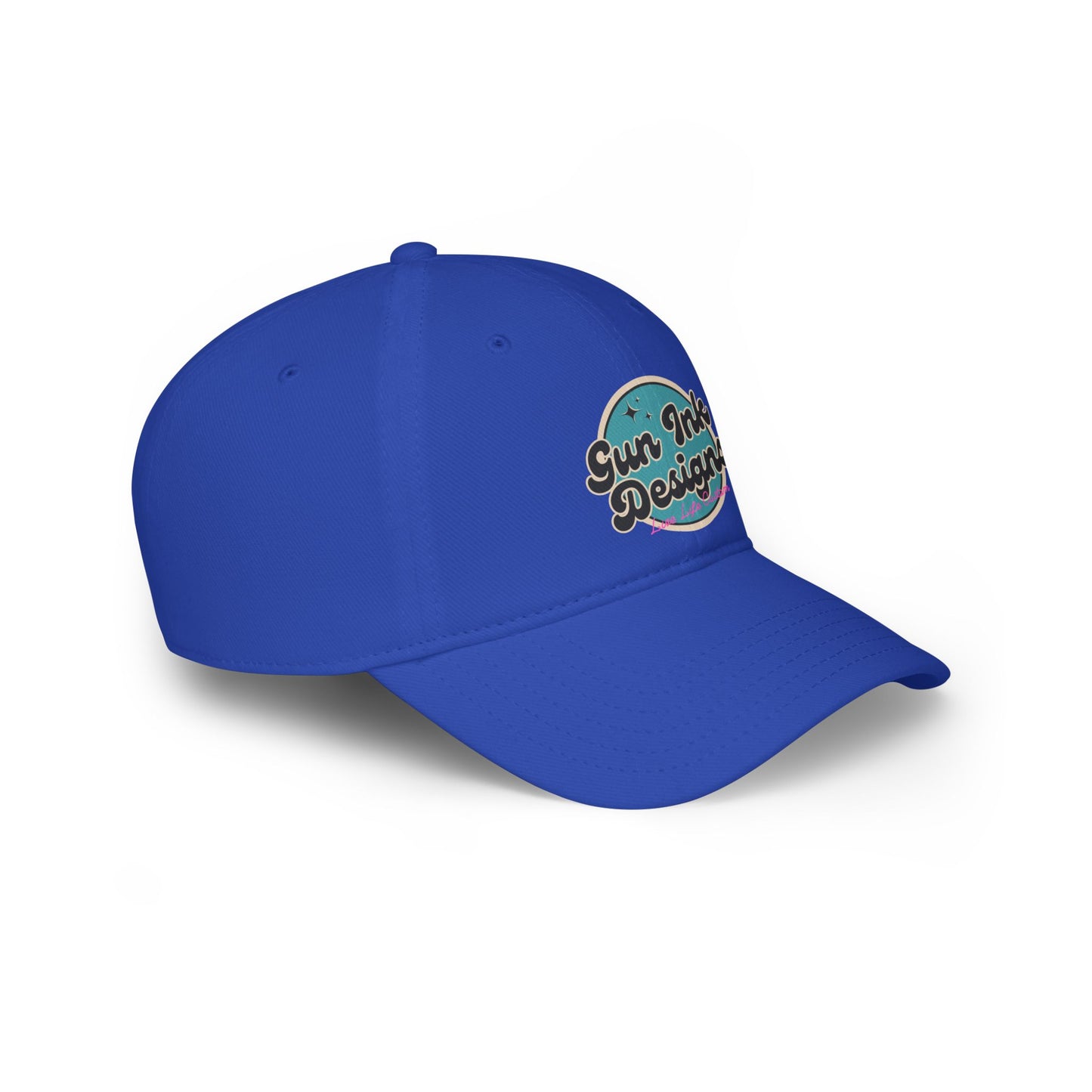 Low Profile Baseball Cap - Teal Circle