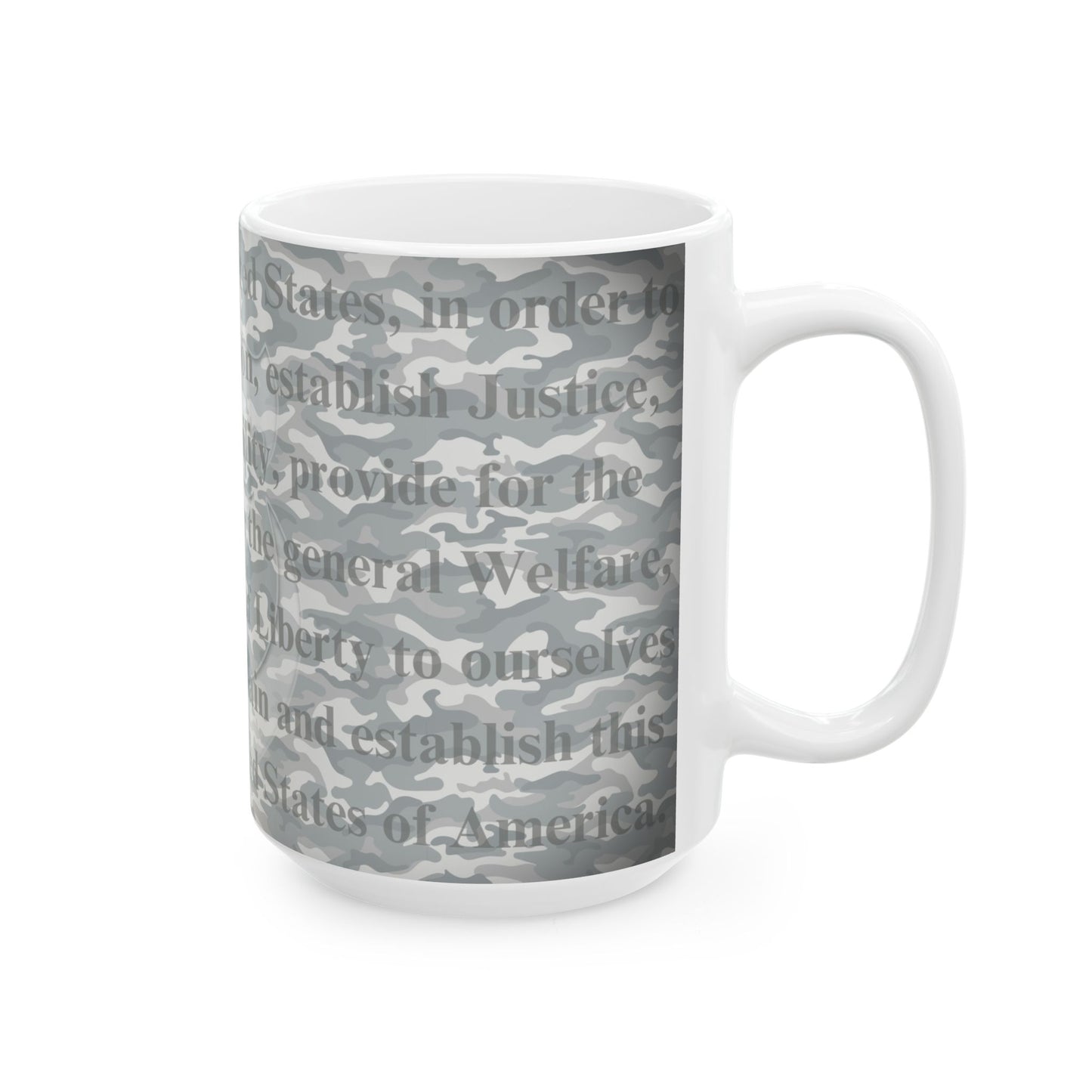 Patriotic Camouflage Ceramic Mug - We The People