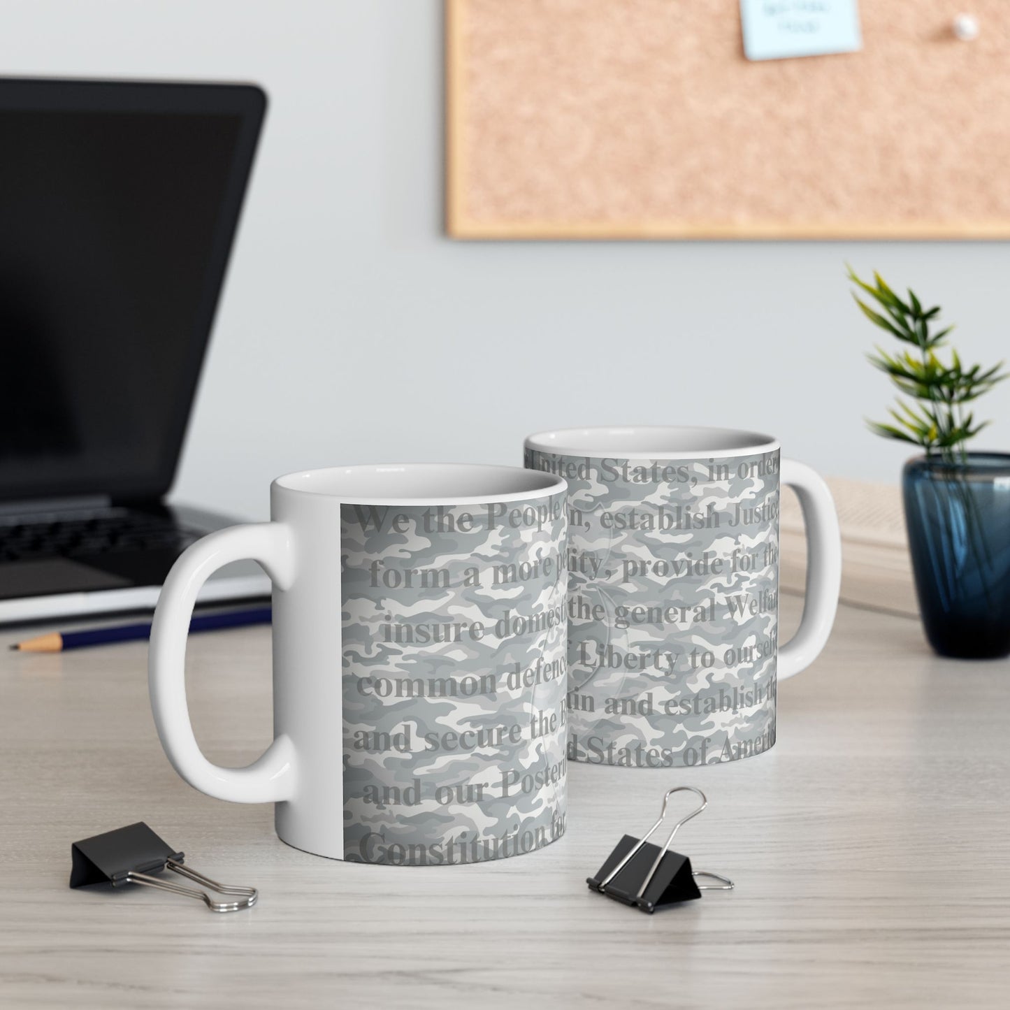 Patriotic Camouflage Ceramic Mug - We The People