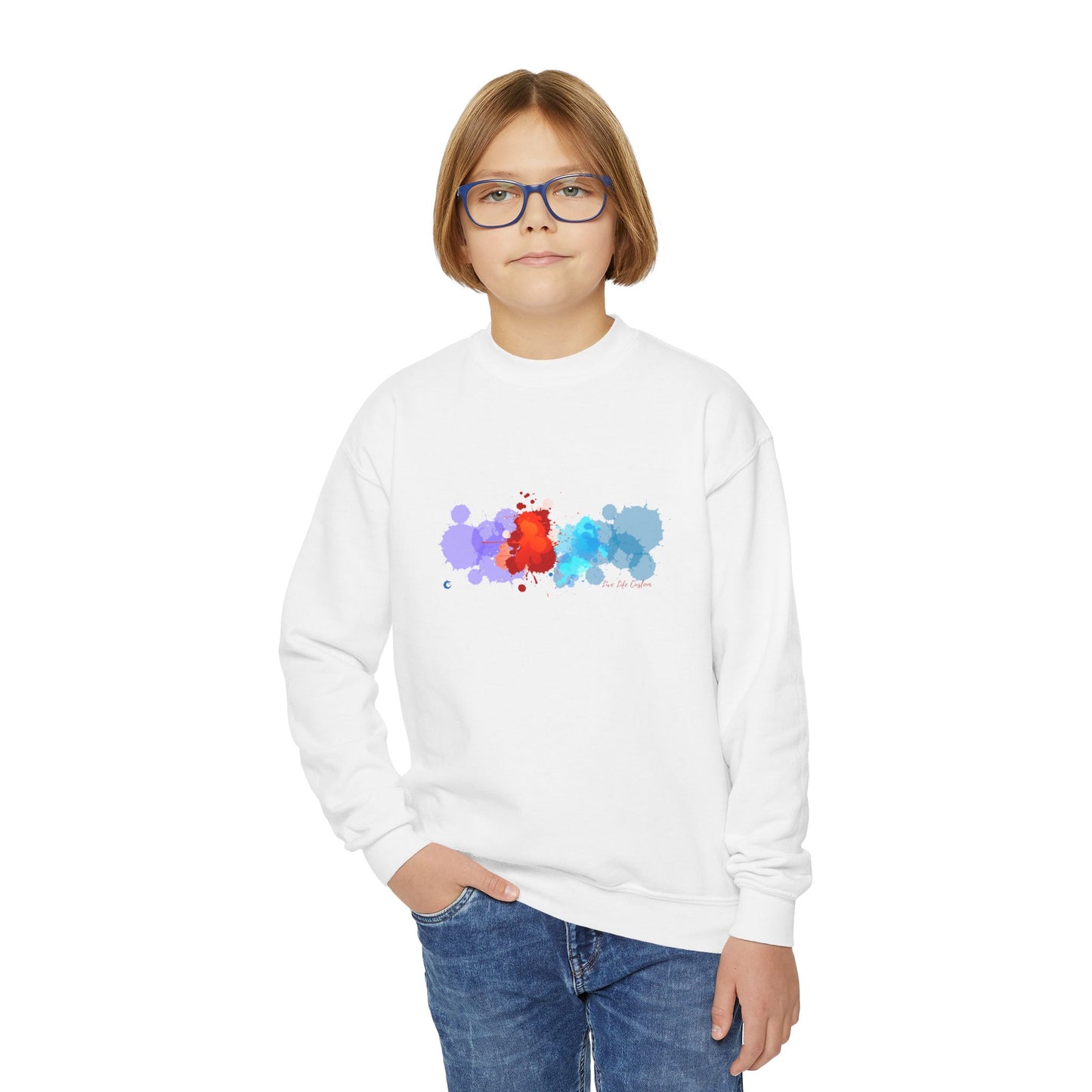 Youth Crewneck Sweatshirt - A Splash of Color